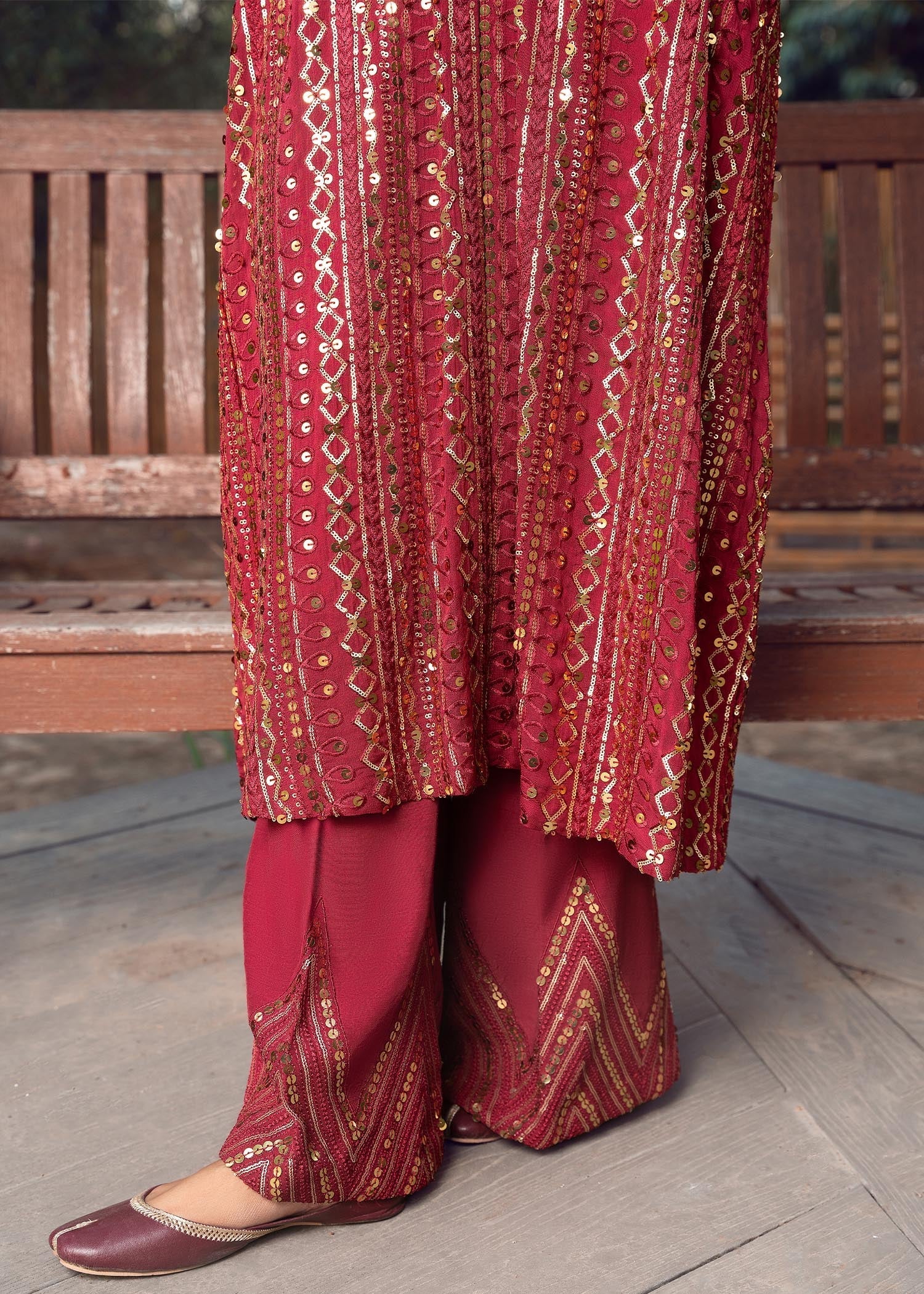 Rang-e-Haya Ufaq Maroon Women 4pcs