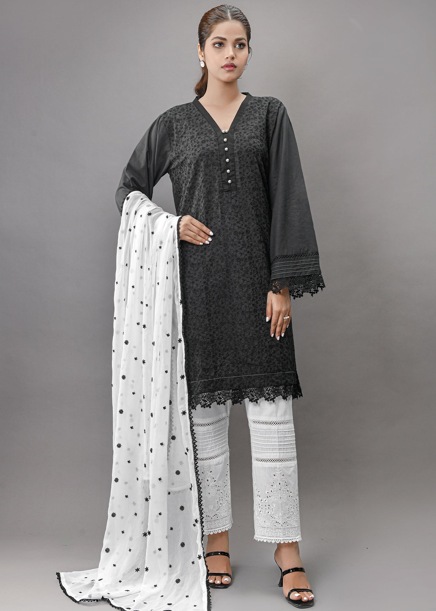 addee bk 1027 ( shirt and dupatta) Women 2pcs