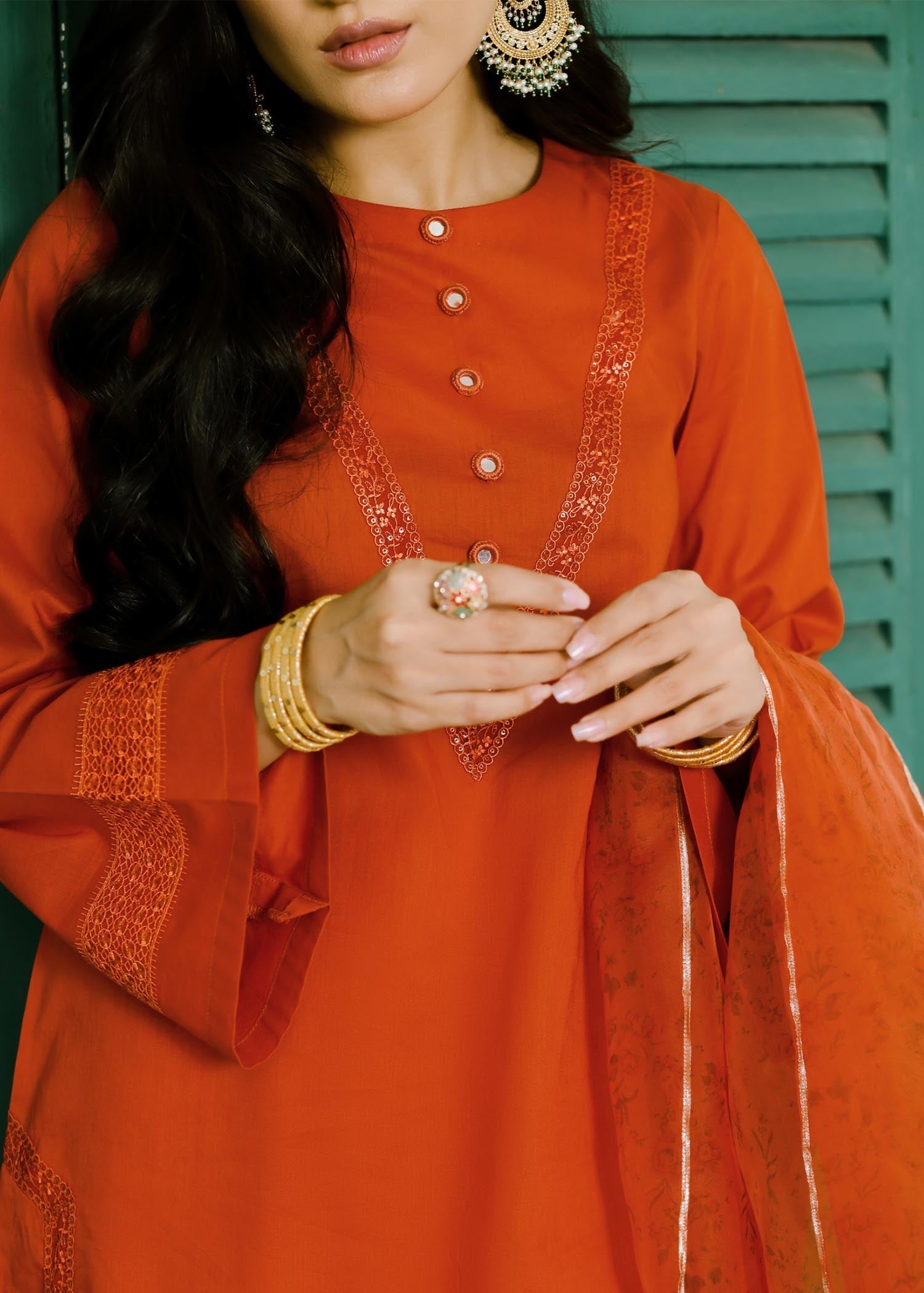 Shades By Abeeha Usman RUST Women 3pcs