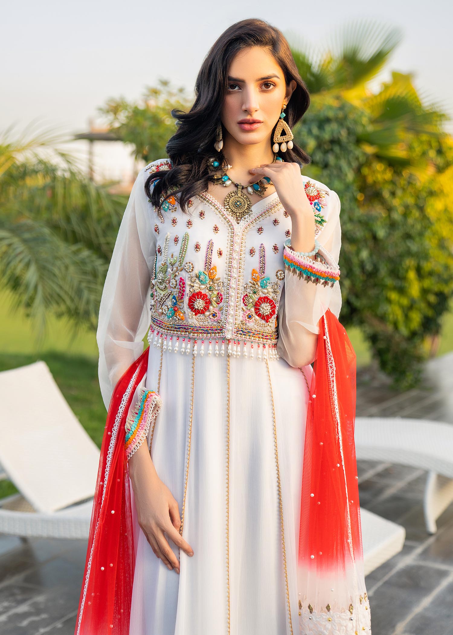 Khuda Baksh Creations Z 284 White Women 4pcs