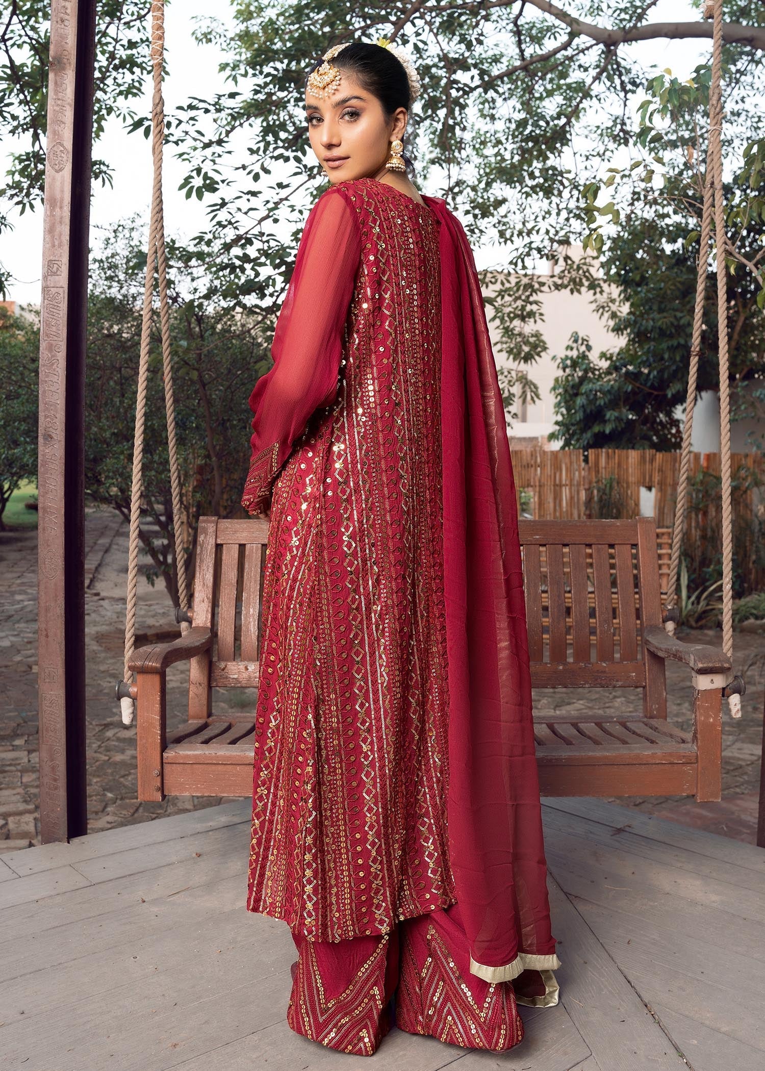 Rang-e-Haya Ufaq Maroon Women 4pcs