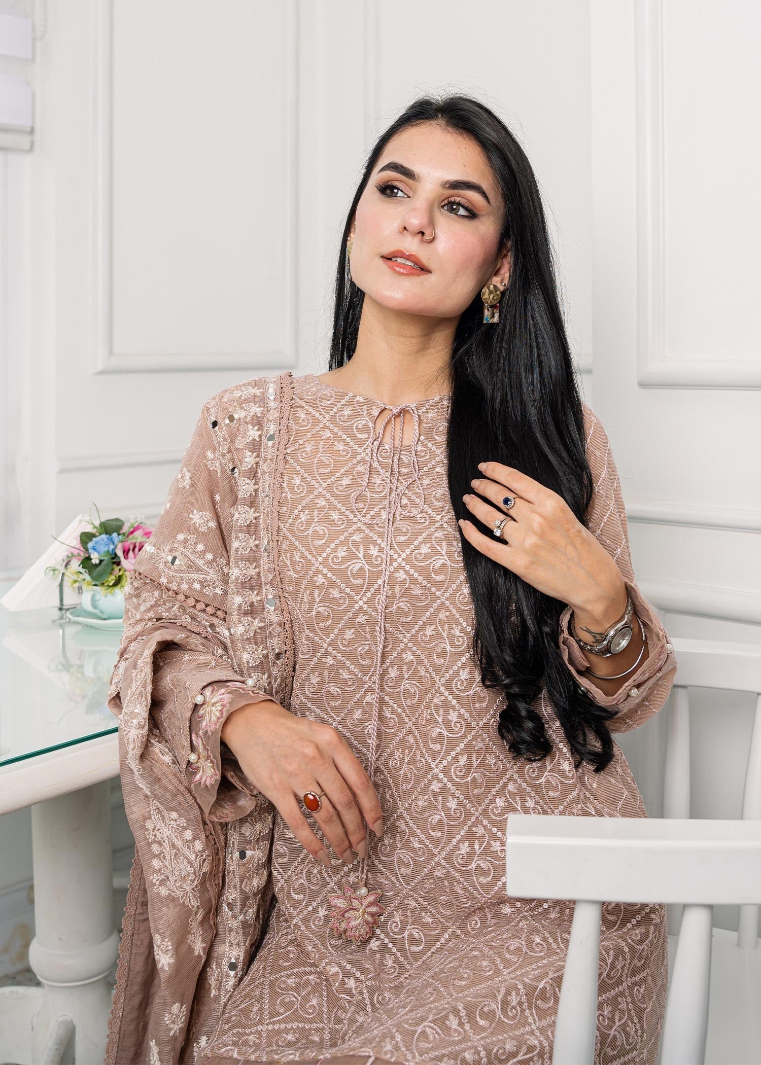 Rang-e-Haya Wilbur (Clay Beige) Women 4pcs