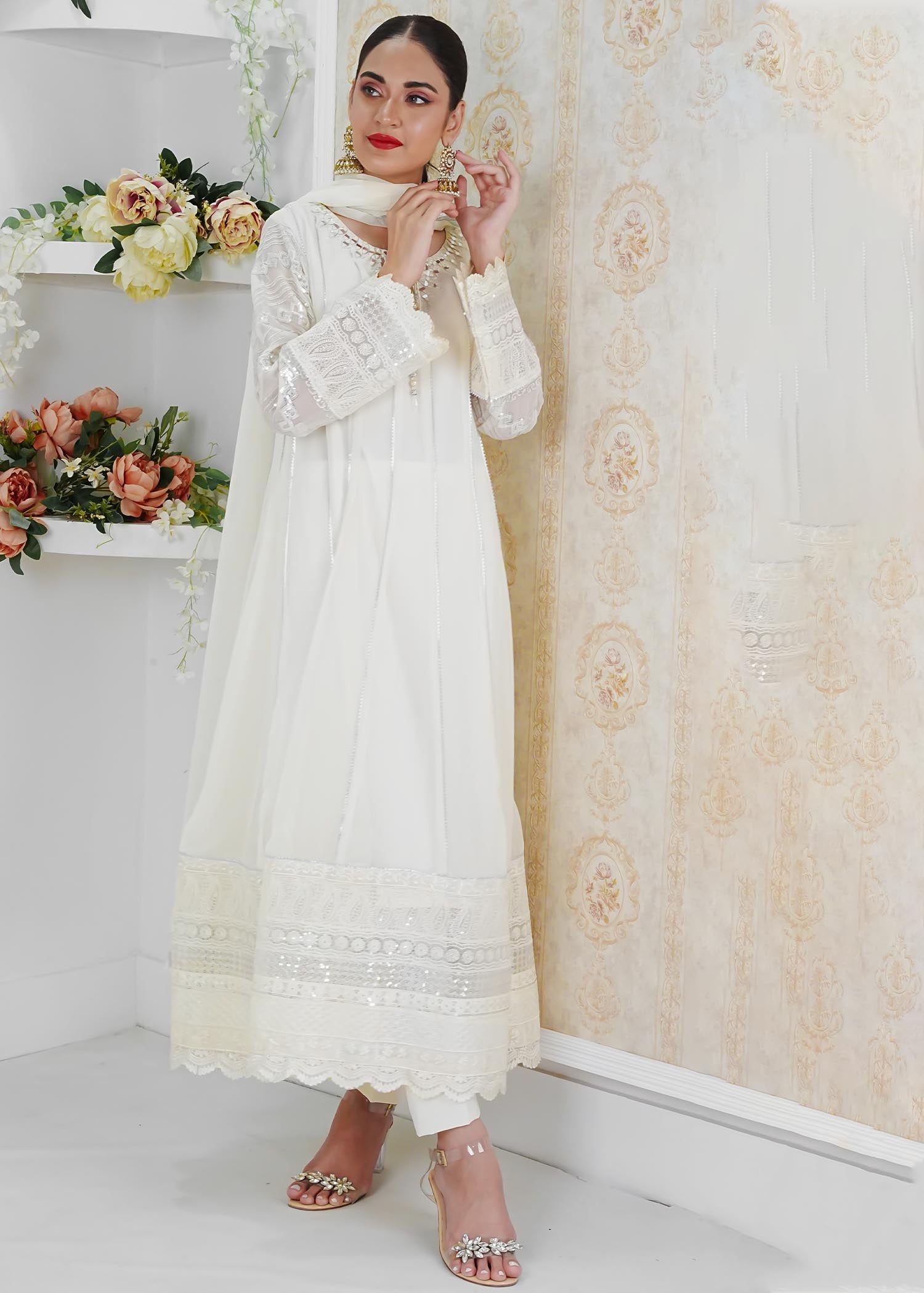Manahils MAXI 121 OFF WHITE Women 3pcs