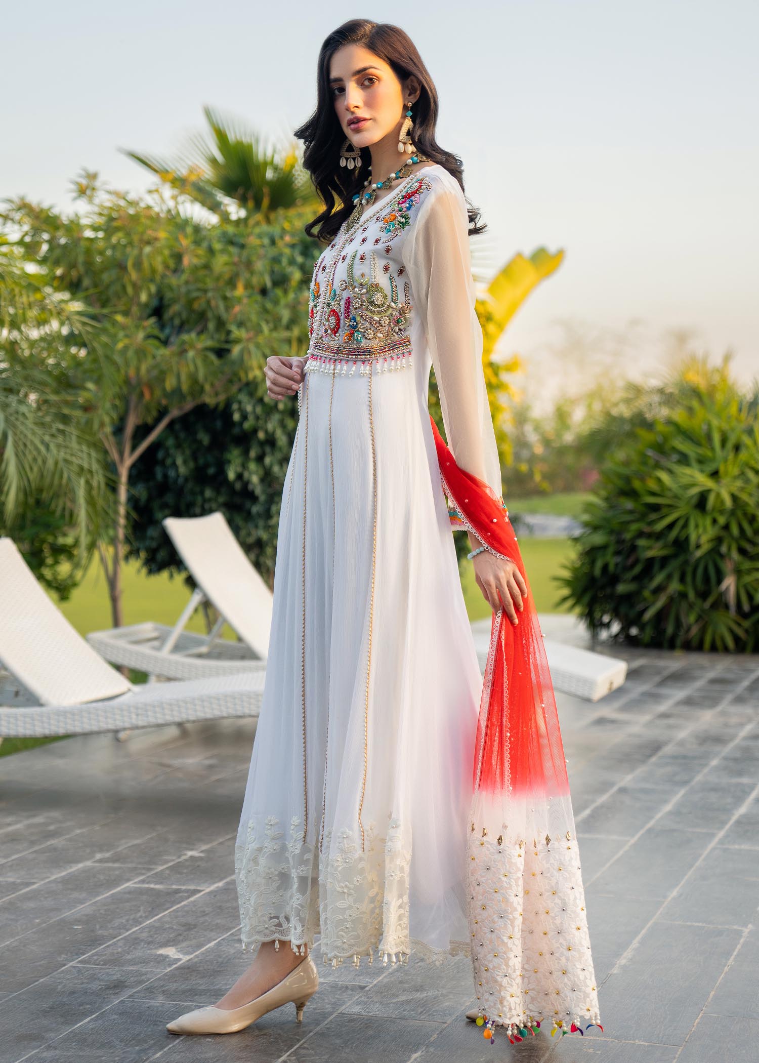 Khuda Baksh Creations Z 284 White Women 4pcs