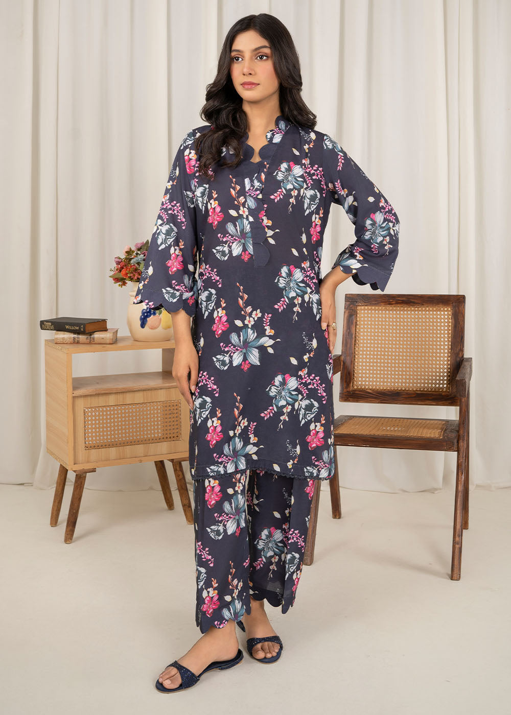 Zara Shah printed lawn suit D5 Women 2pcs