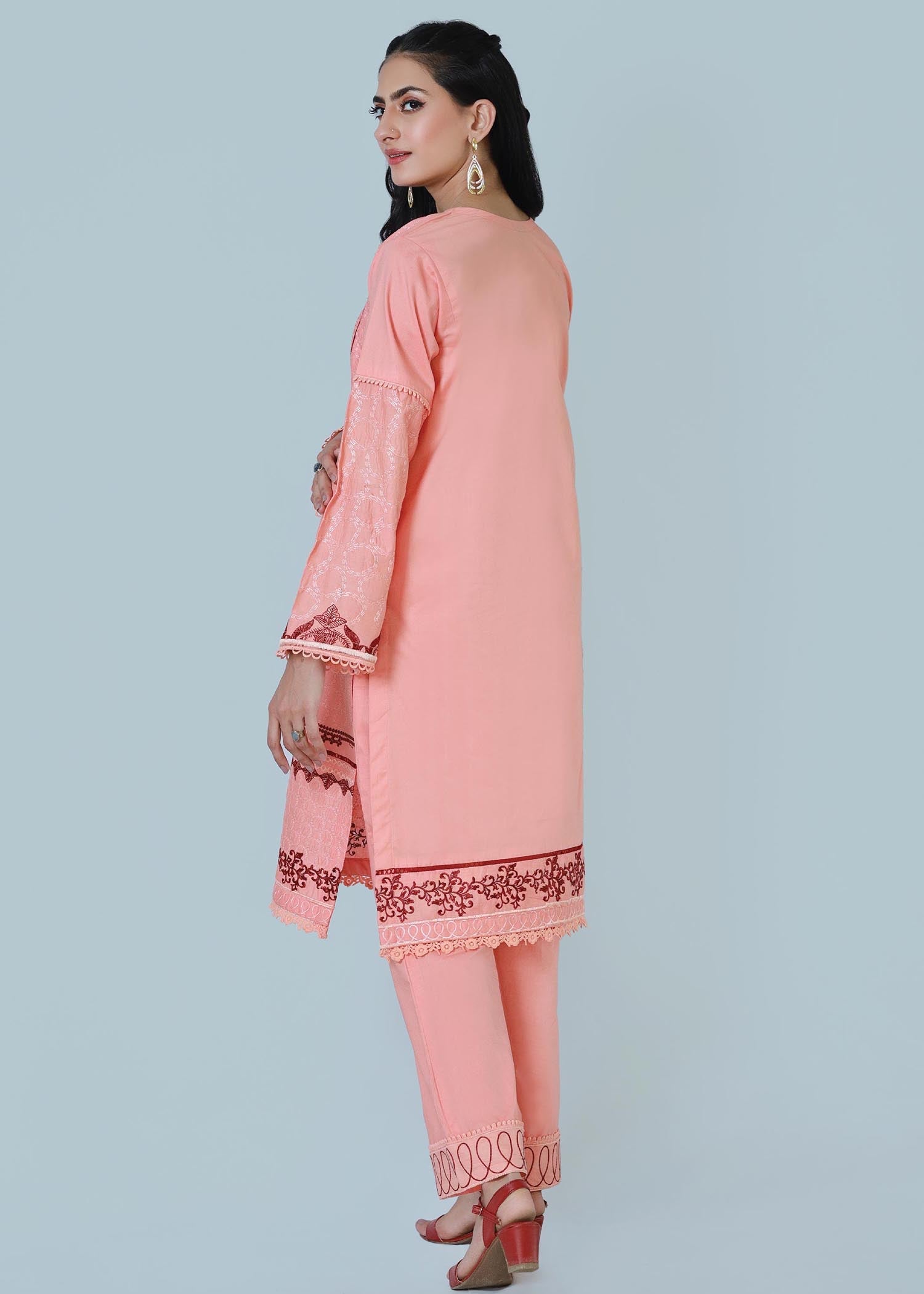 Bareeq Outfits Candy Blossom Embroidered Stitched Suit Women