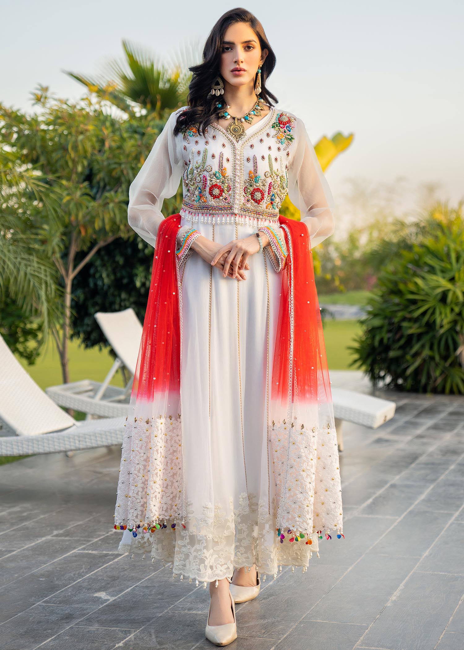 Khuda Baksh Creations Z 284 White Women 4pcs