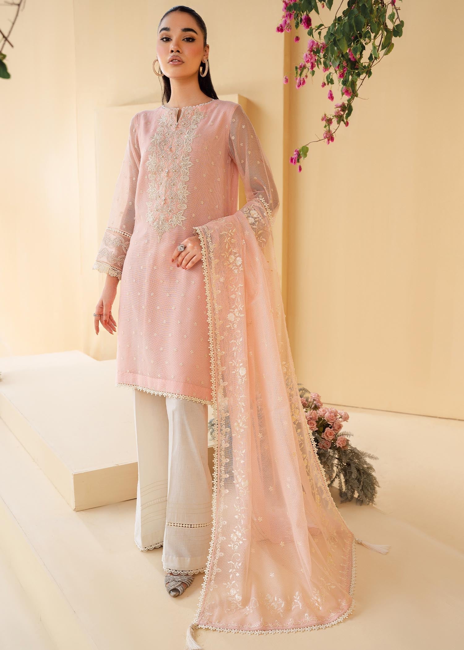 Rang-e-Haya Ayla (Pink) Women 4pcs