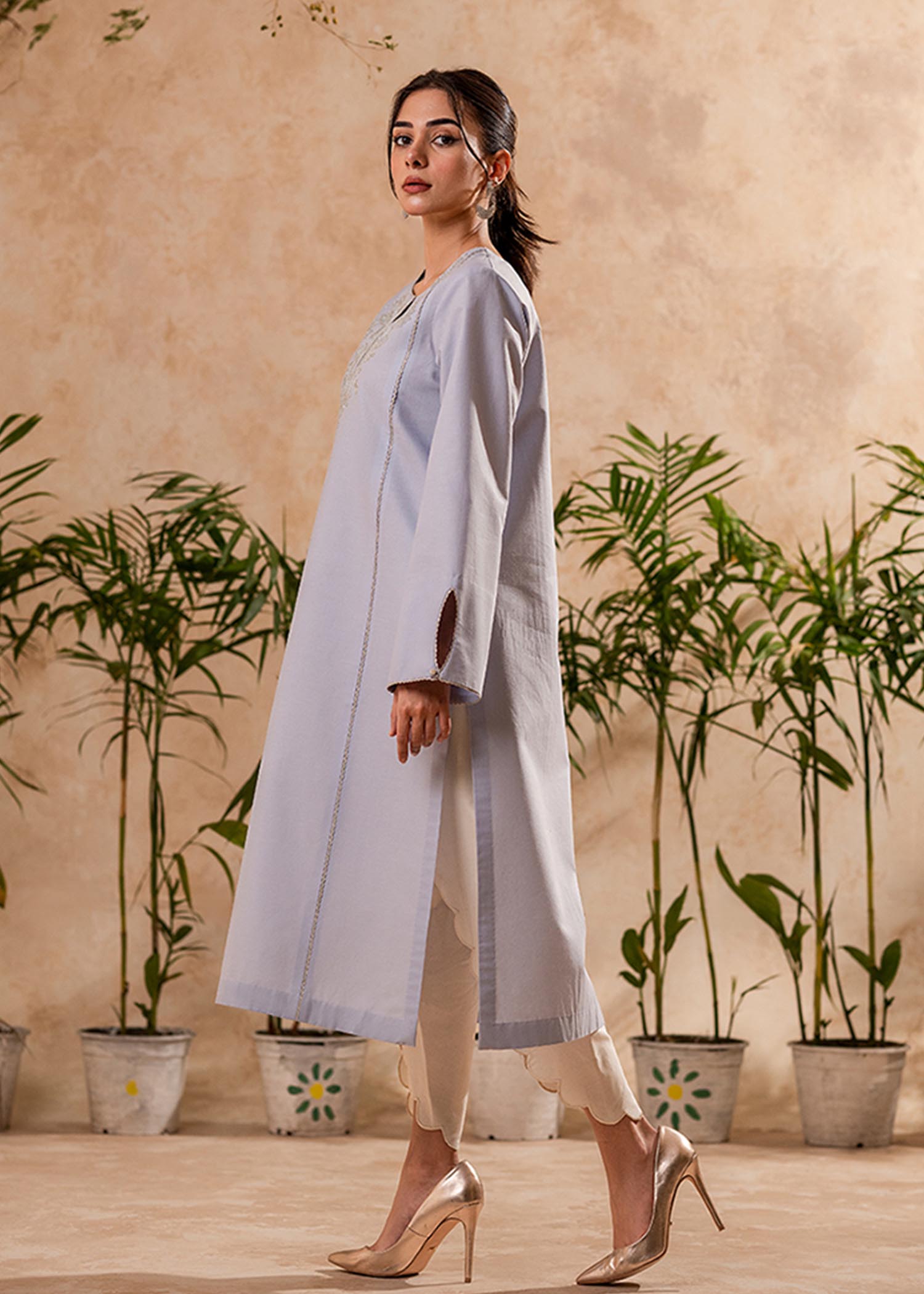 Fozia Khalid Lilac Hint Tunic Women 1pcs