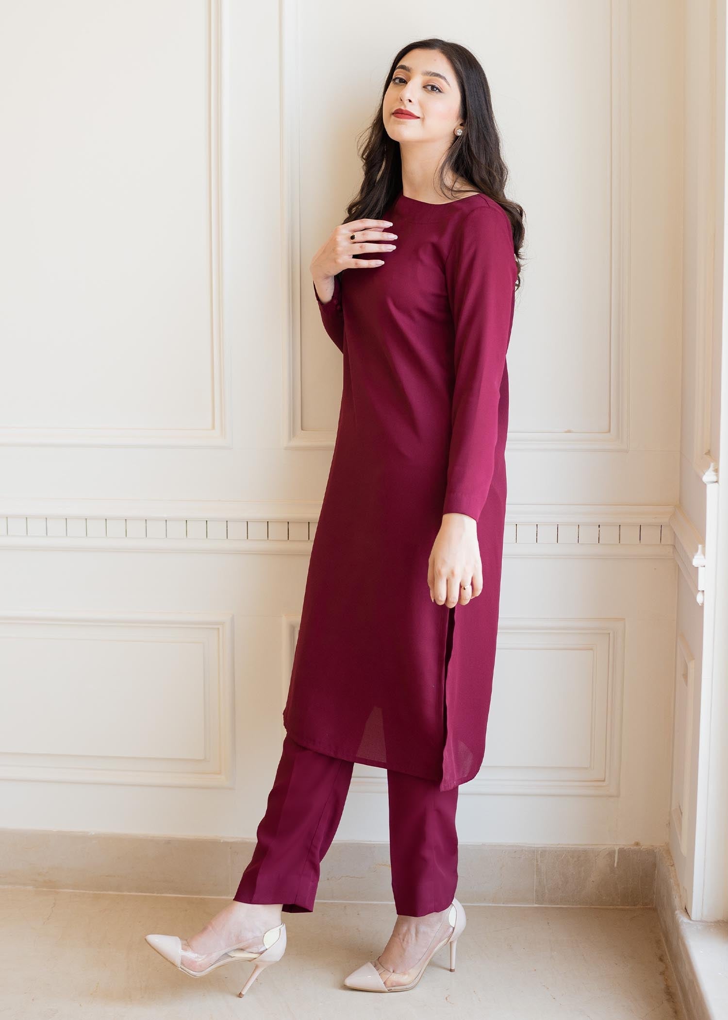 Aisling By Nirmal Wine Women 2pcs