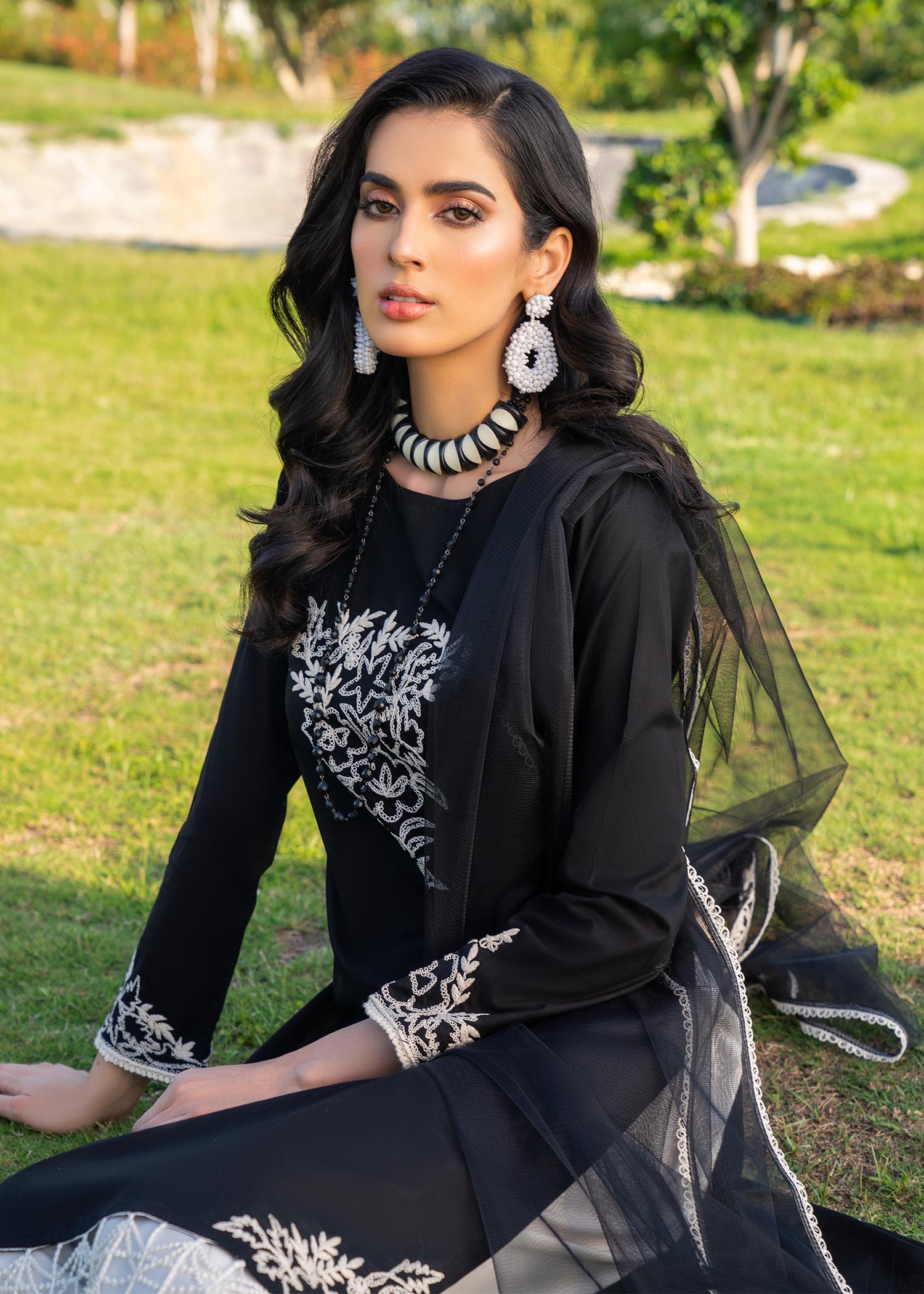 Khuda Baksh Creations Amber (S 119 Black) Women 4pcs