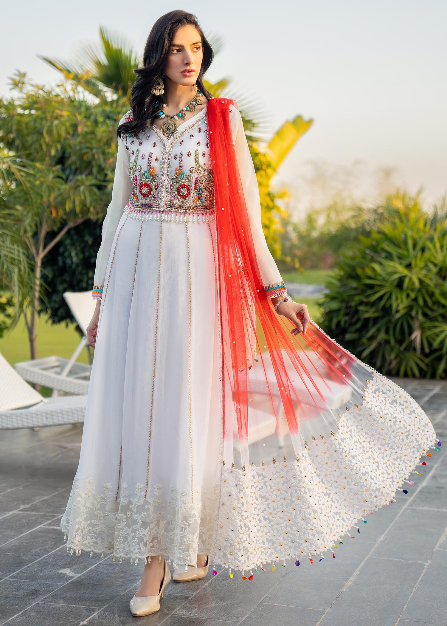 Khuda Baksh Creations Z 284 White Women 4pcs