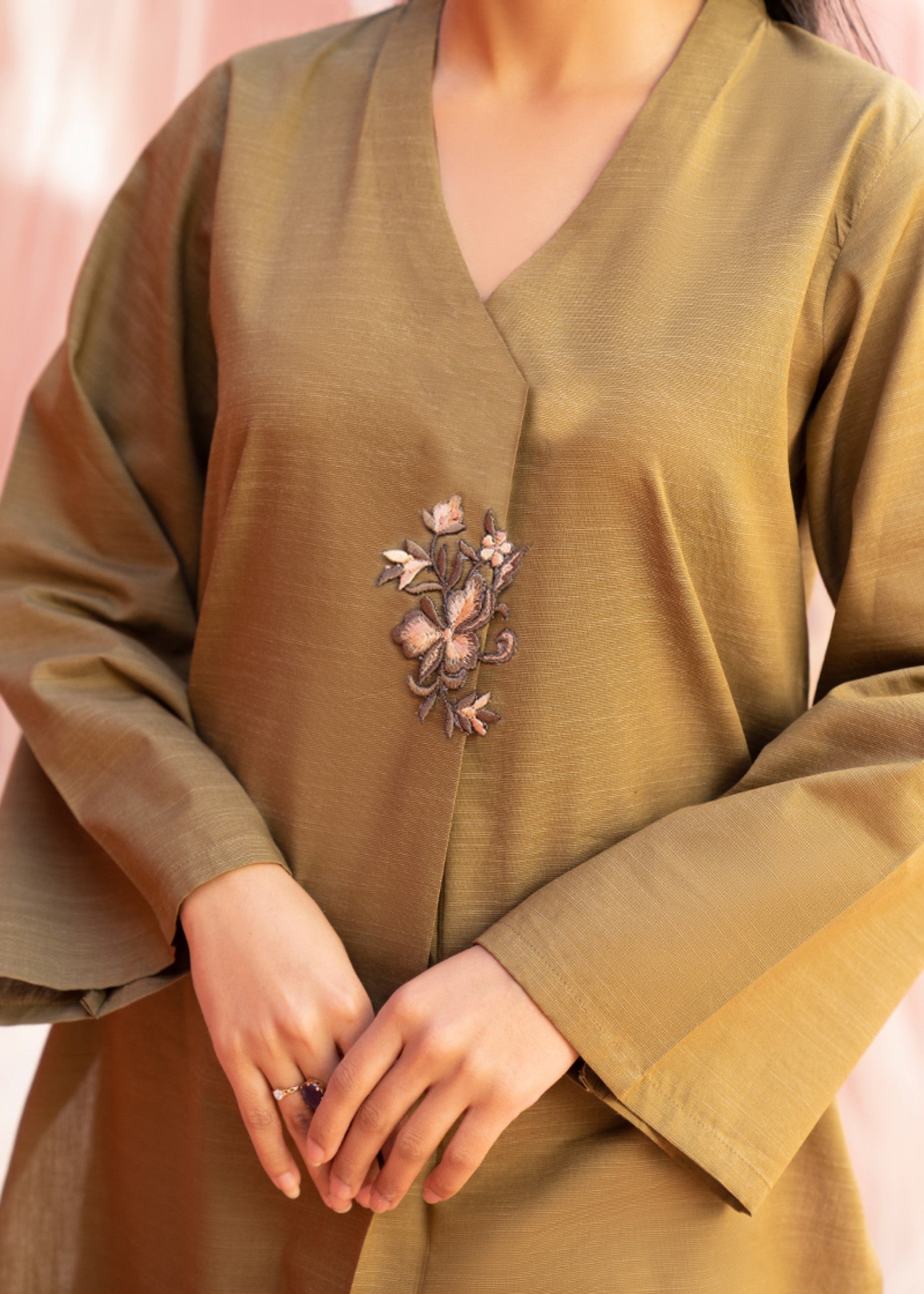 Aks-e-Jahan Olive Ocean Women 2pcs