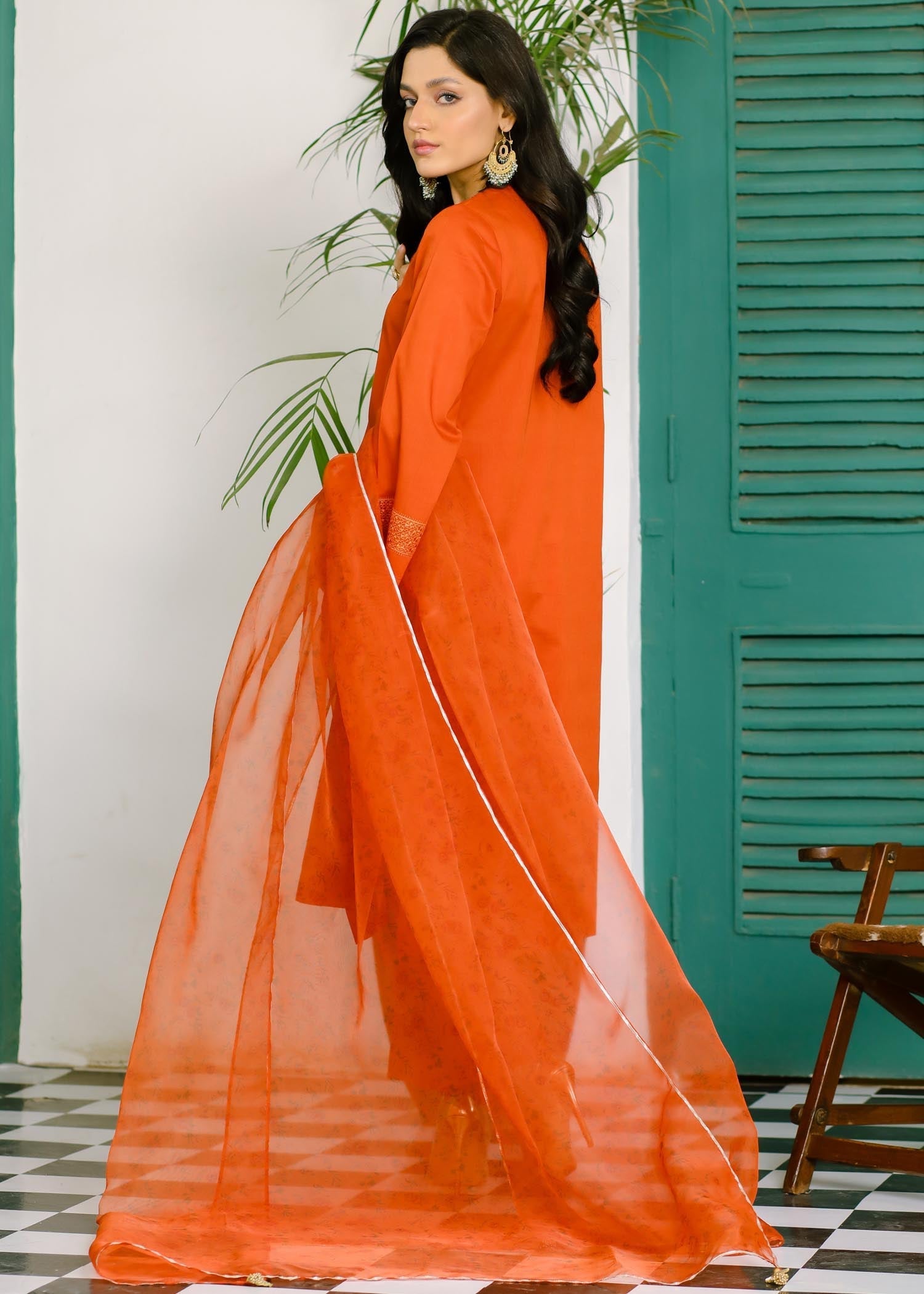 Shades By Abeeha Usman RUST Women 3pcs