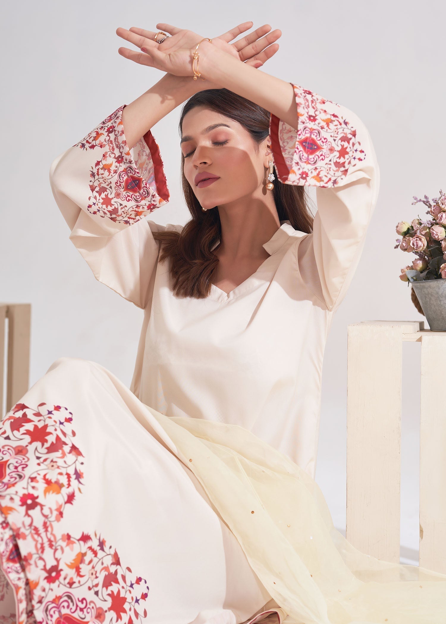 Ghonche Scarlet Mist Women 3pcs