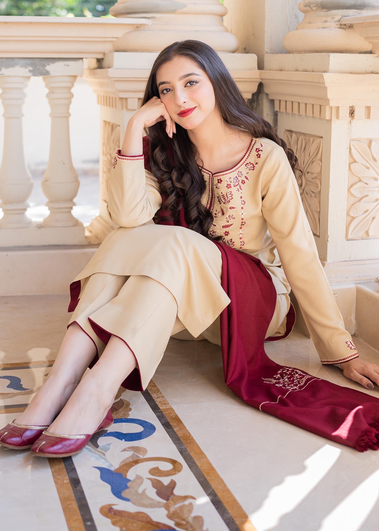 Aisling By Nirmal Natural Beige Women 3pcs