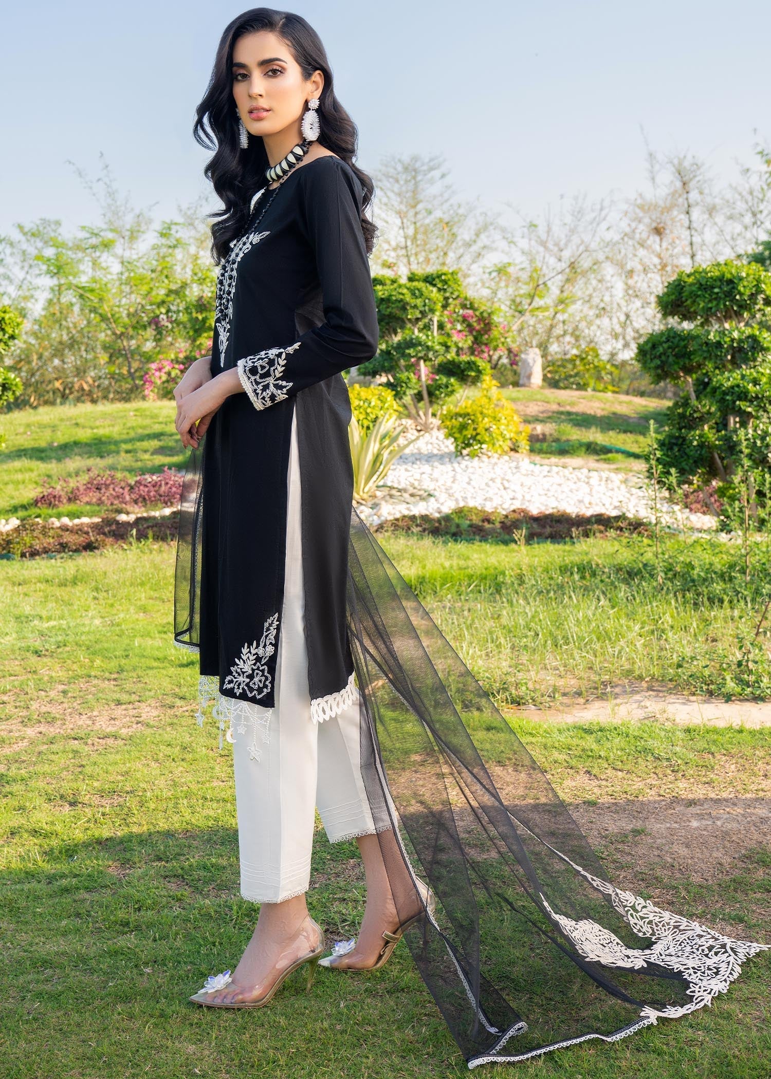 Khuda Baksh Creations Amber (S 119 Black) Women 4pcs