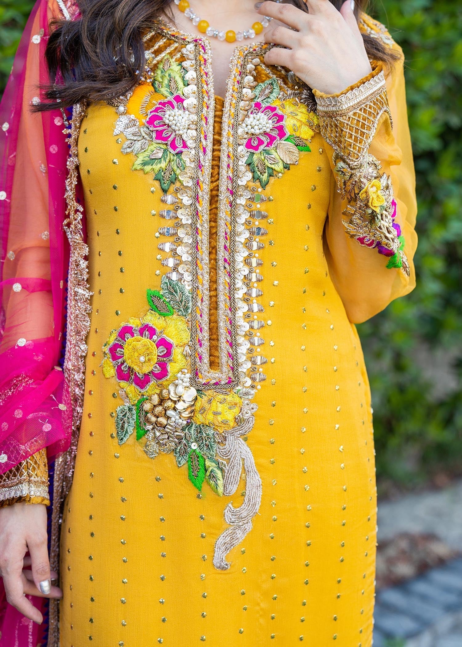 Khuda Baksh Creations Z 279 Mustard Women 4pcs