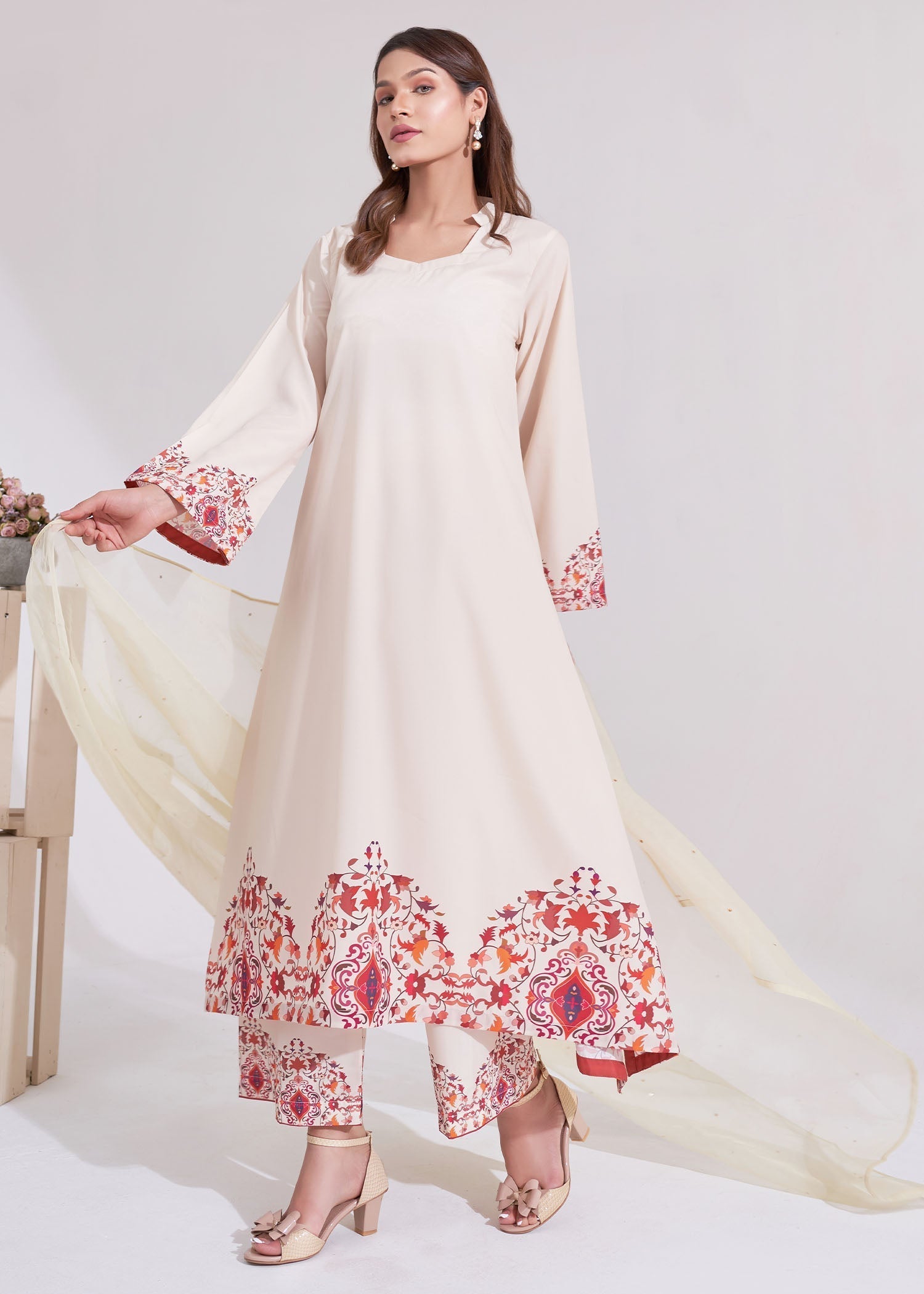 Ghonche Scarlet Mist Women 3pcs