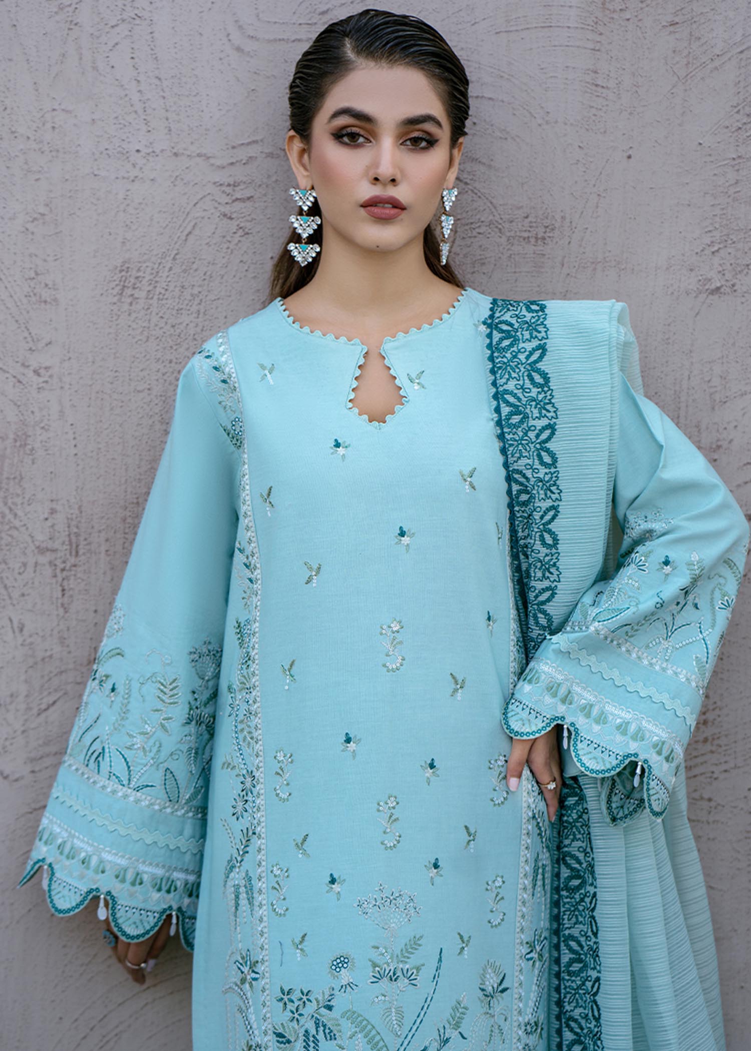 Fozia Khalid Azure Women 3pcs