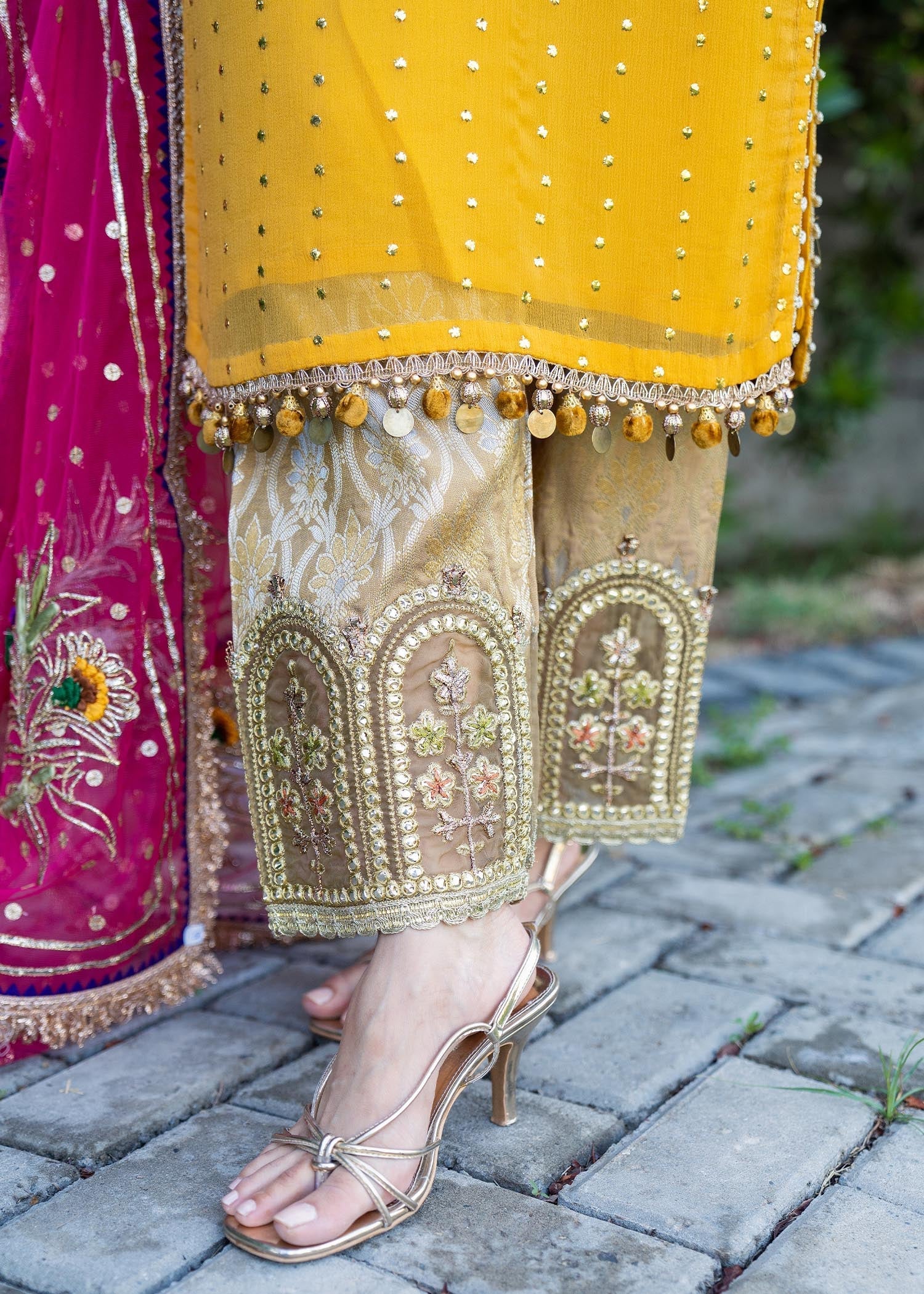 Khuda Baksh Creations Z 279 Mustard Women 4pcs