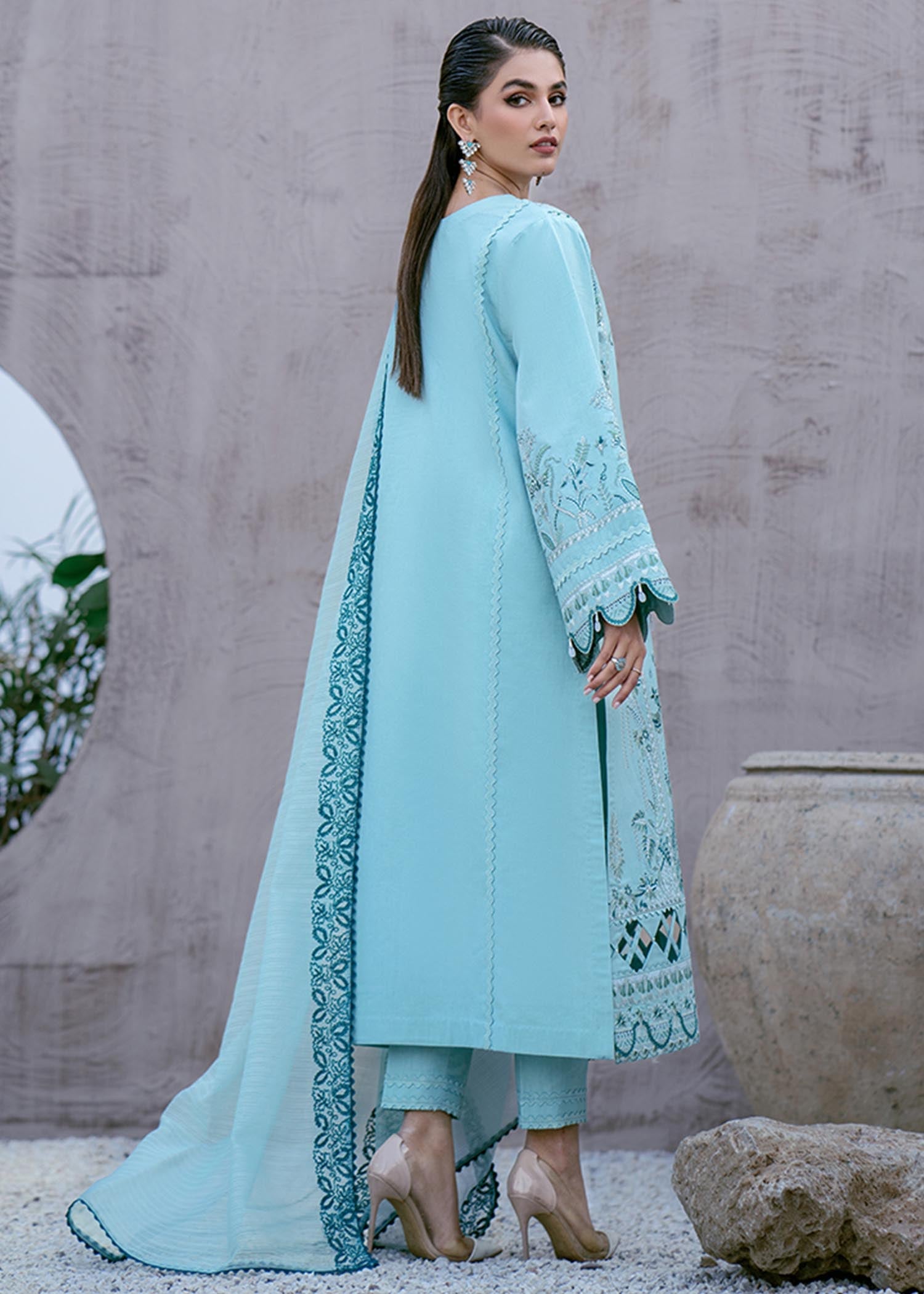 Fozia Khalid Azure Women 3pcs
