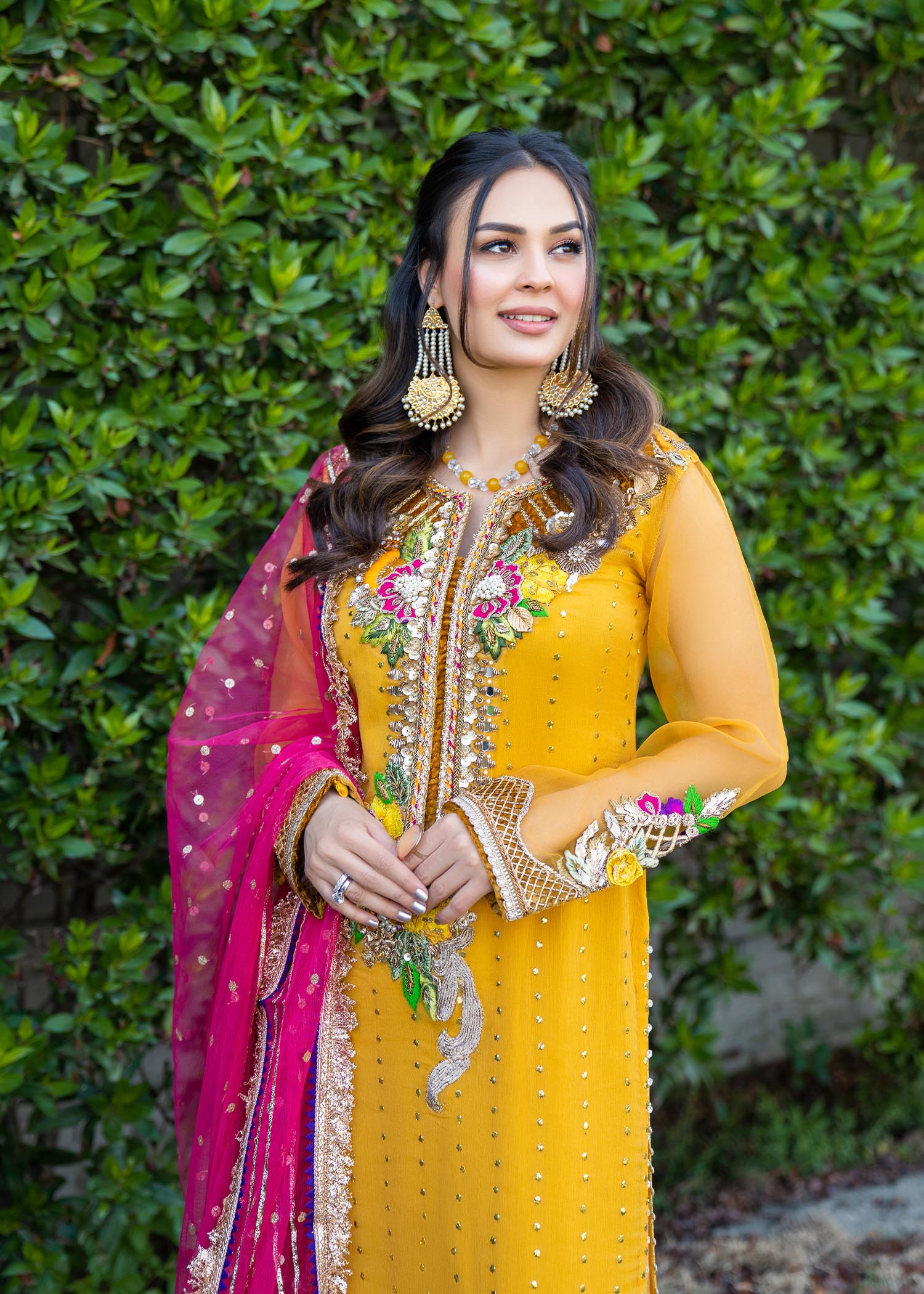 Khuda Baksh Creations Z 279 Mustard Women 4pcs