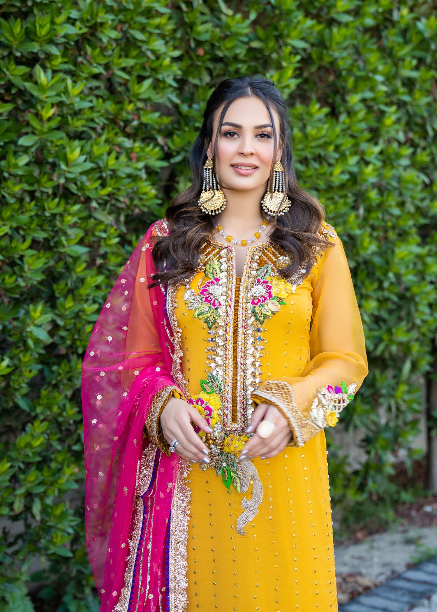 Khuda Baksh Creations Z 279 Mustard Women 4pcs