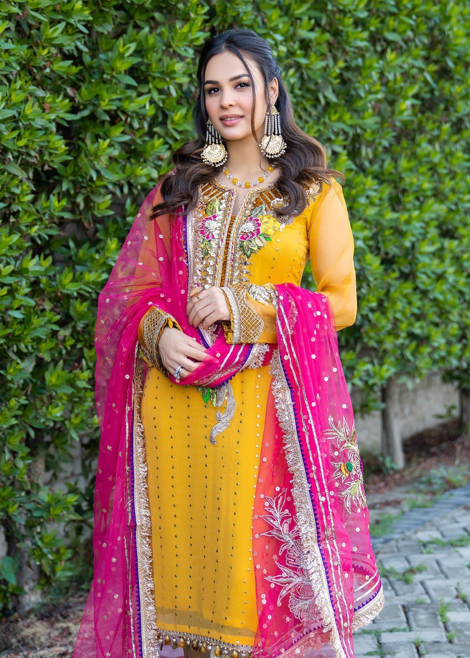 Khuda Baksh Creations Z 279 Mustard Women 4pcs