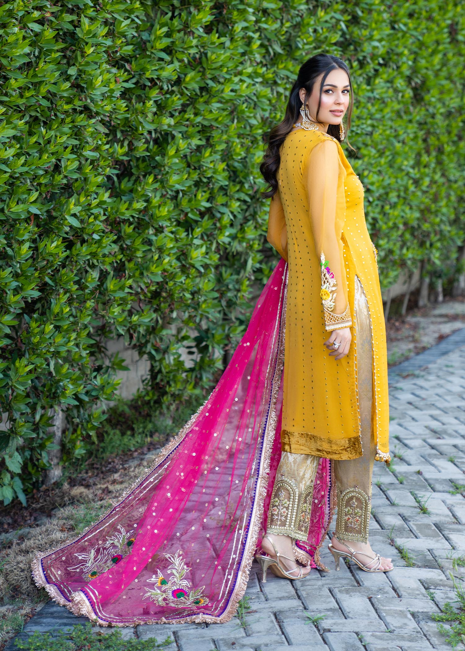 Khuda Baksh Creations Z 279 Mustard Women 4pcs