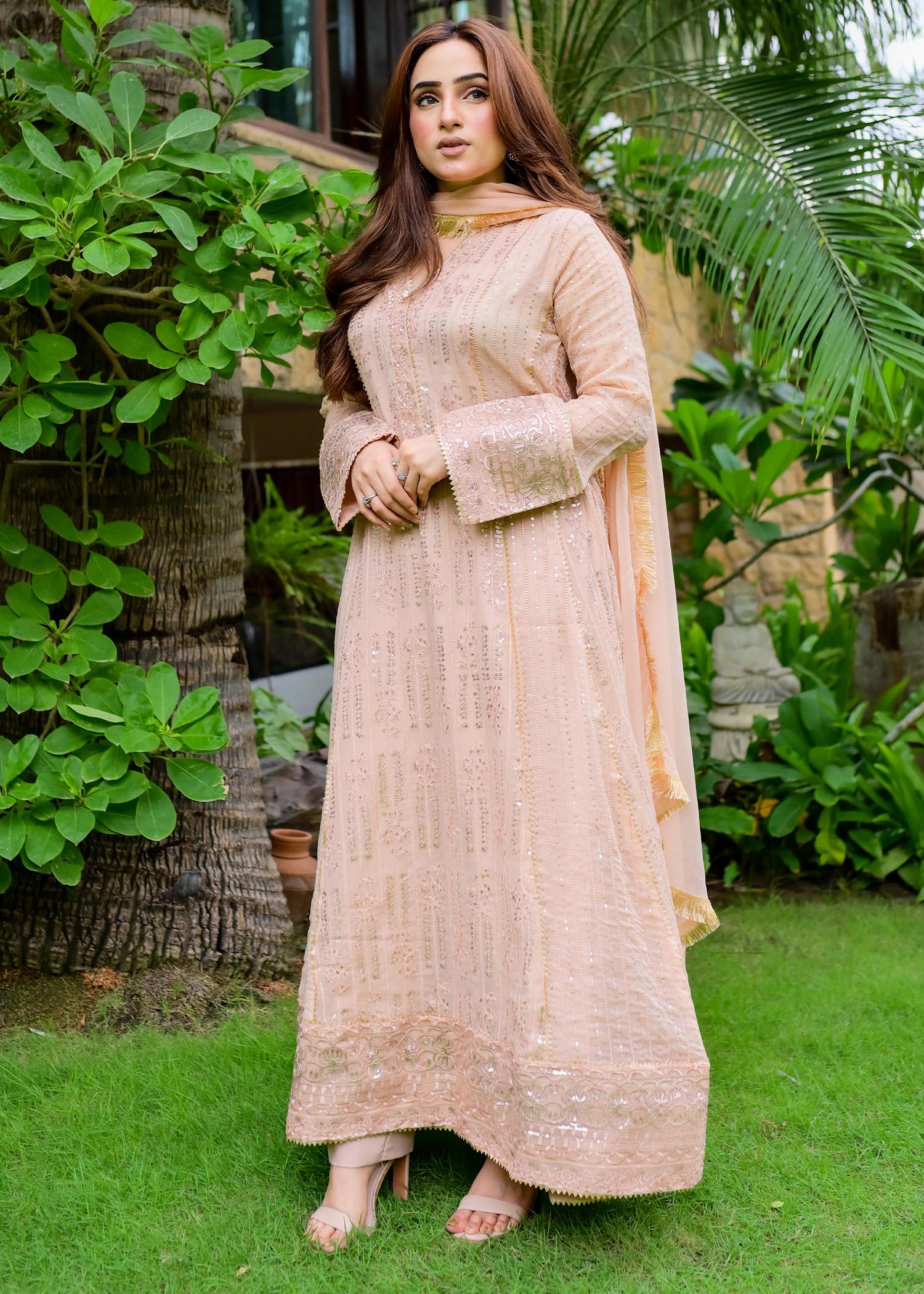 Manahils MAXI 117 CEDAR PEACH Women 3pcs