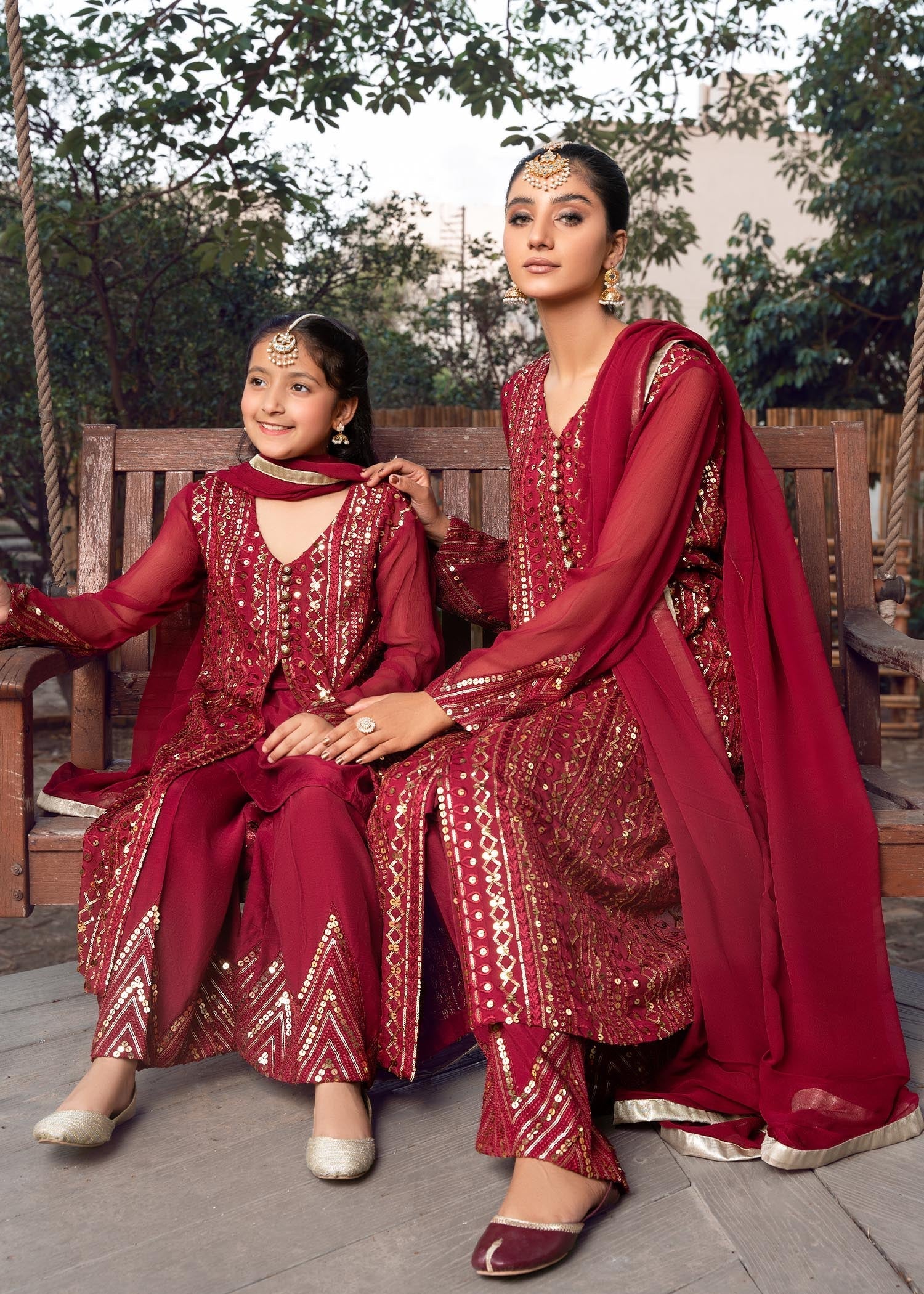 Rang-e-Haya Ufaq Maroon Women 4pcs