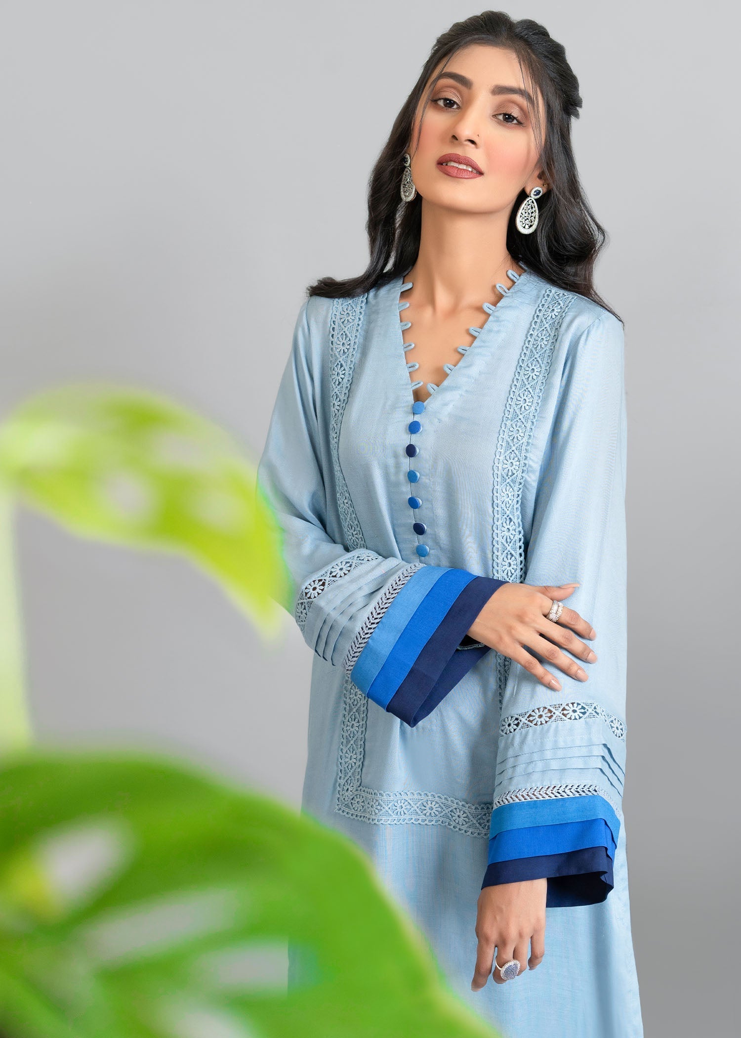 Nuqsh Sky Blue Ombre Women 2pcs