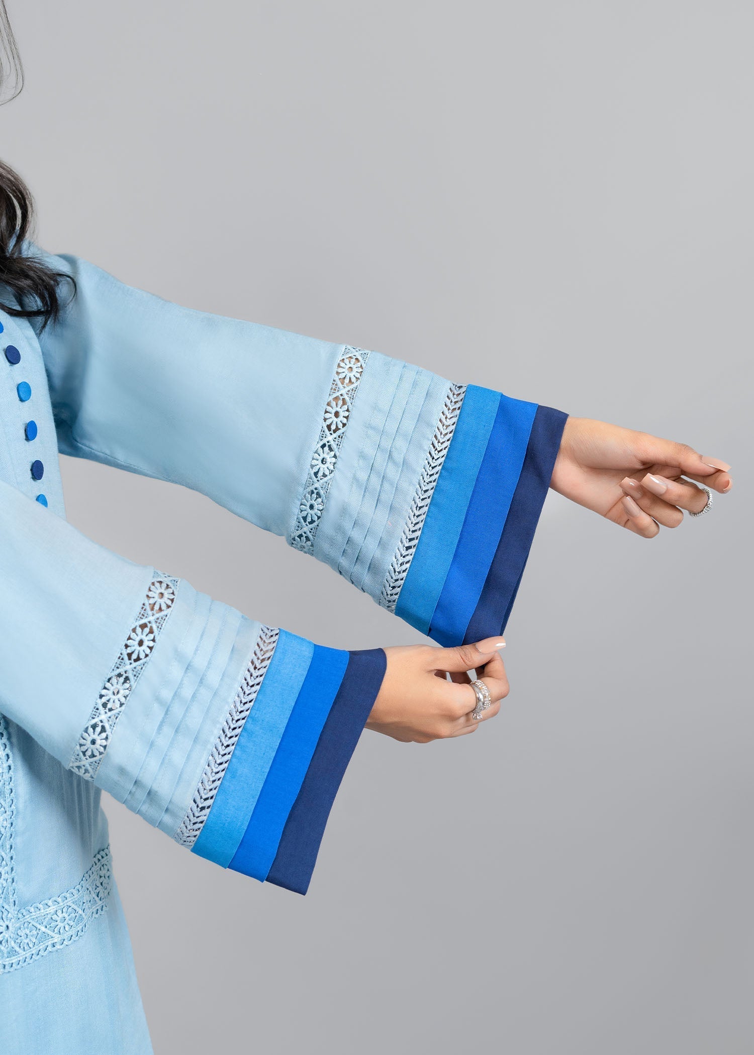 Nuqsh Sky Blue Ombre Women 2pcs