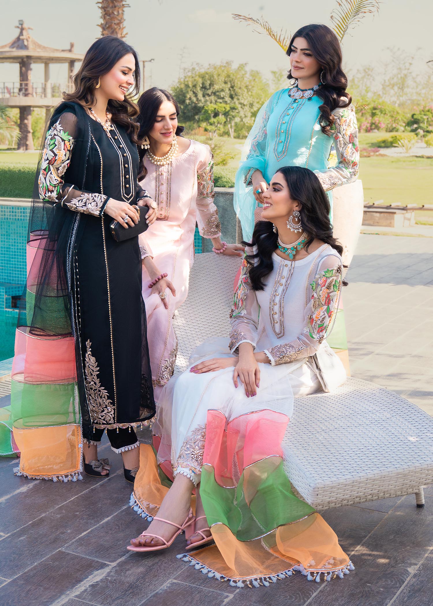 Khuda Baksh Creations M 102 Black Women 3pcs