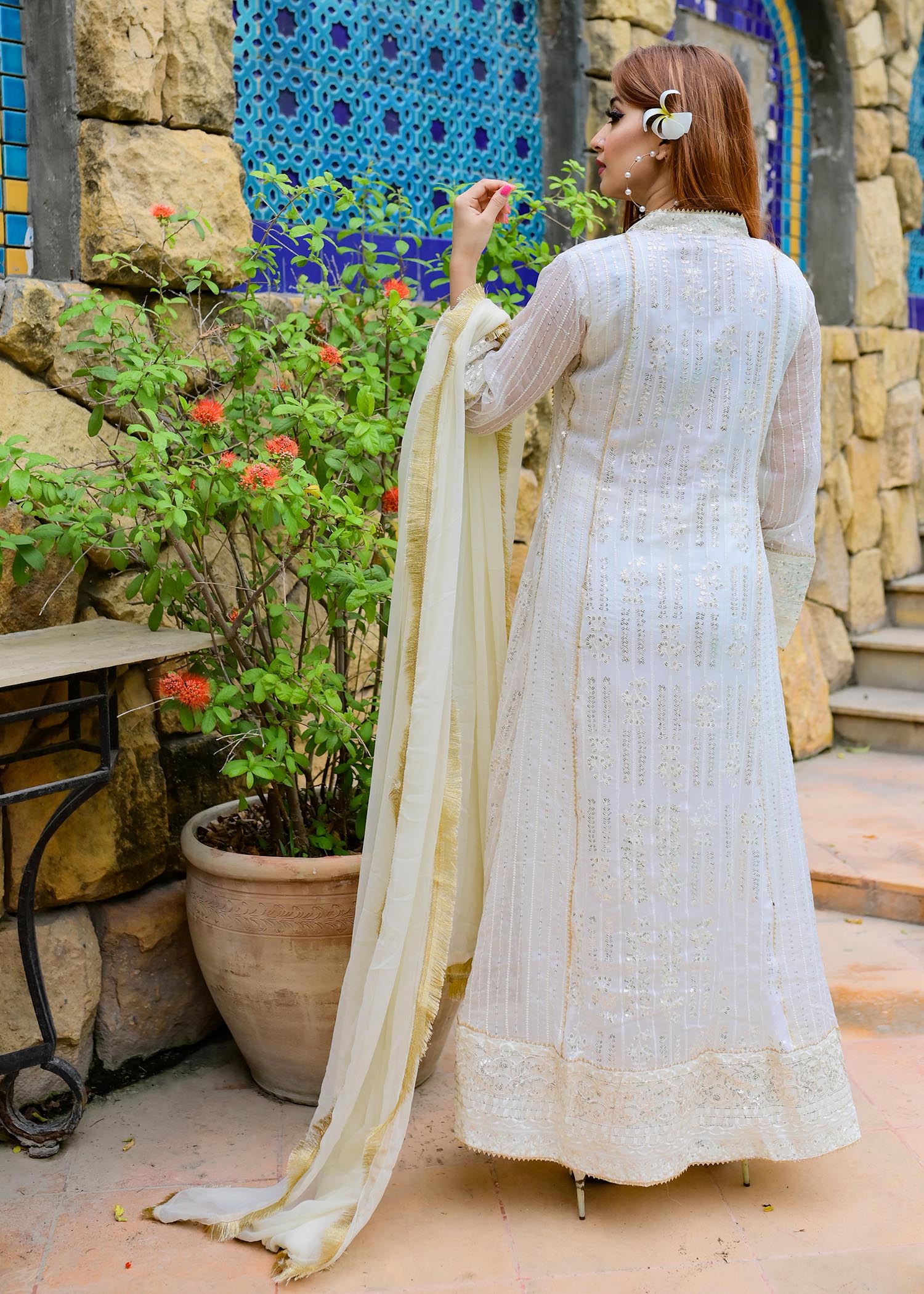 Manahils MAXI 117 CEDAR OFF WHITE Women 3pcs