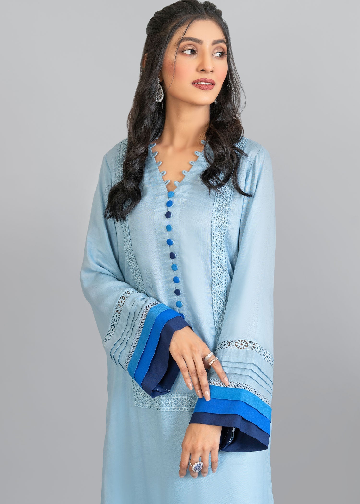Nuqsh Sky Blue Ombre Women 2pcs