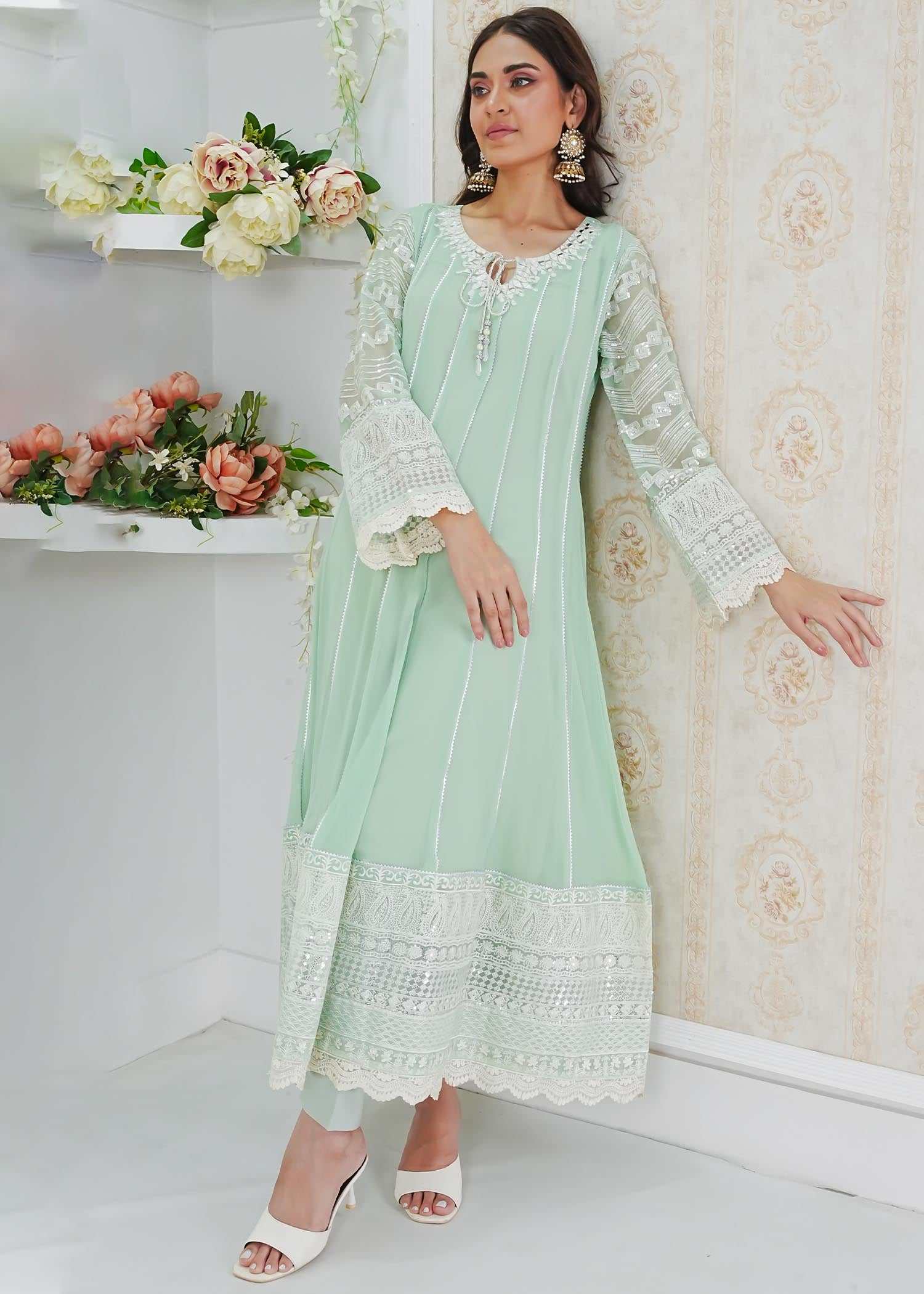 Manahils MAXI 121 Mint Green Women 3pcs