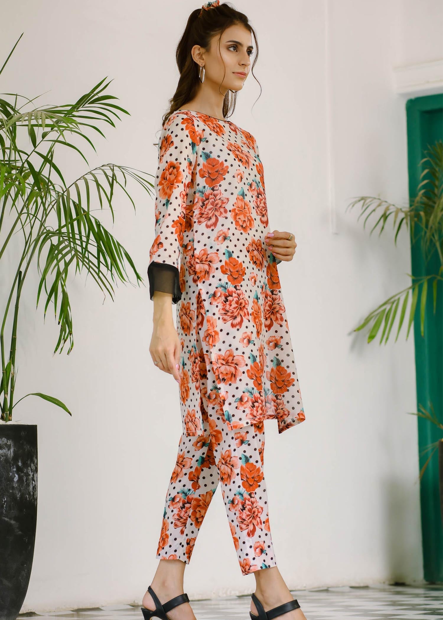 Shades By Abeeha Usman POLKA DOT PRINT Women 2pcs