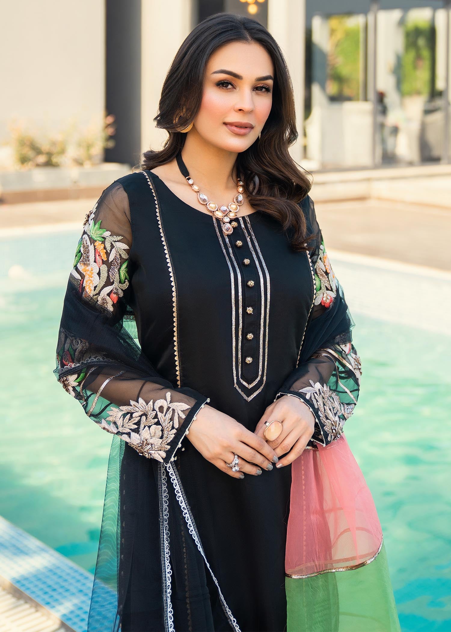 Khuda Baksh Creations M 102 Black Women 3pcs