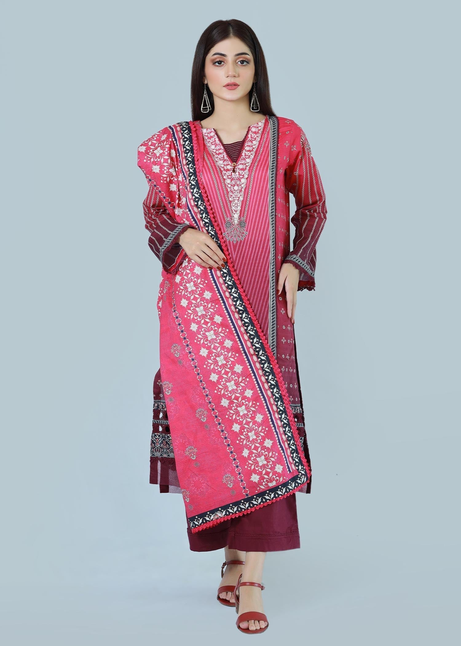 Bareeq Outfits Floraid blossom Stitched Suit Women 3pcs