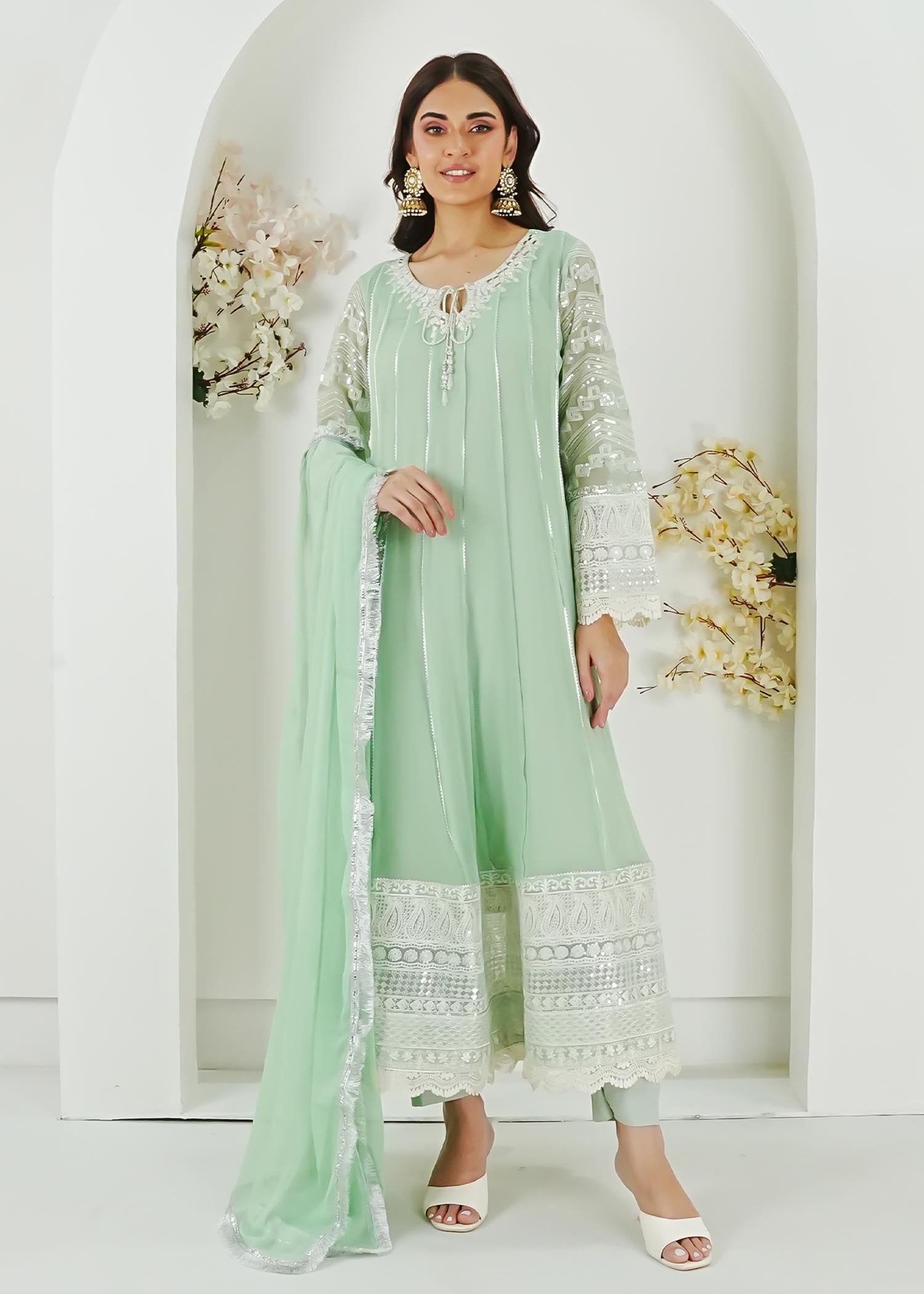Manahils MAXI 121 Mint Green Women 3pcs