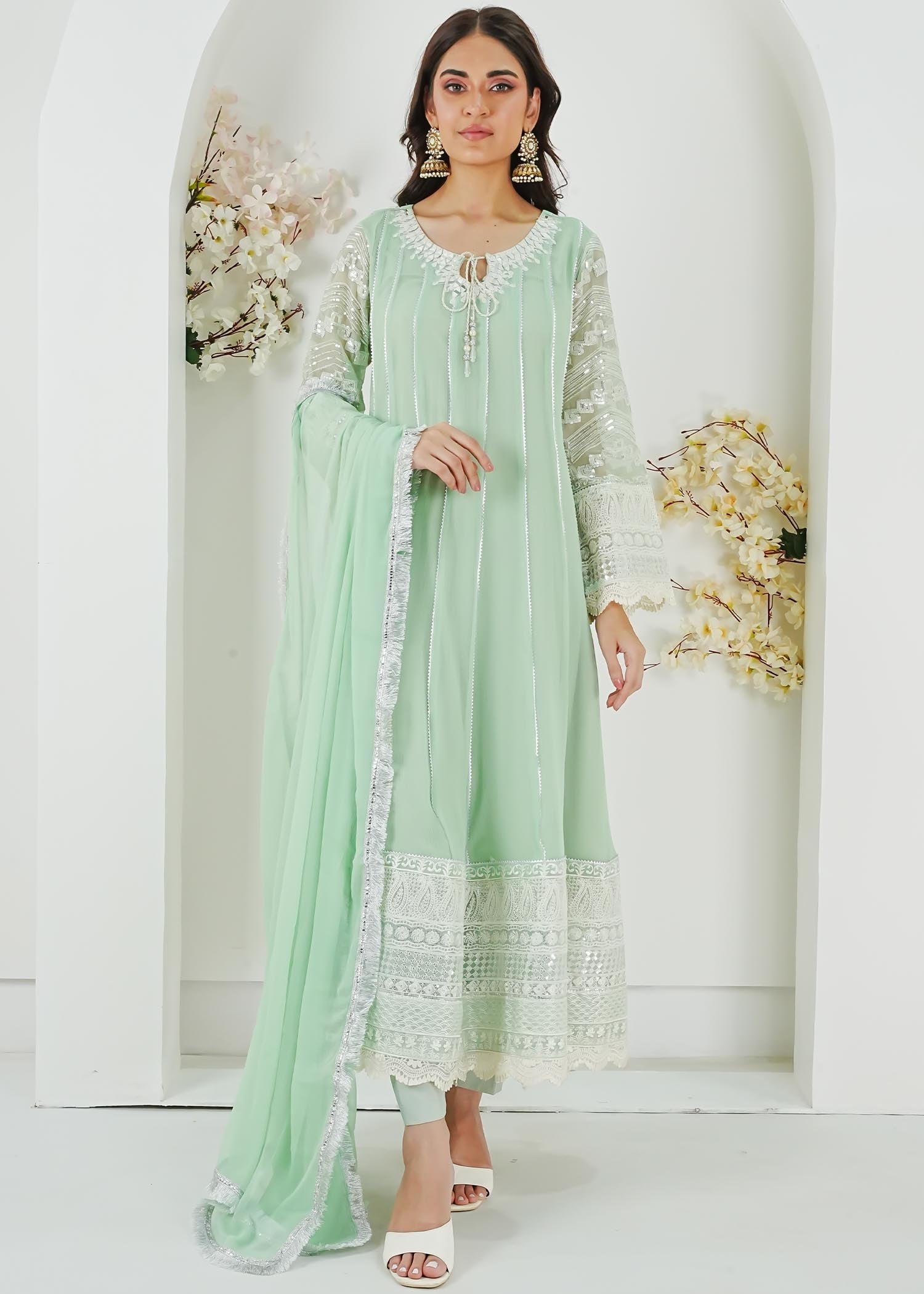 Manahils MAXI 121 Mint Green Women 3pcs