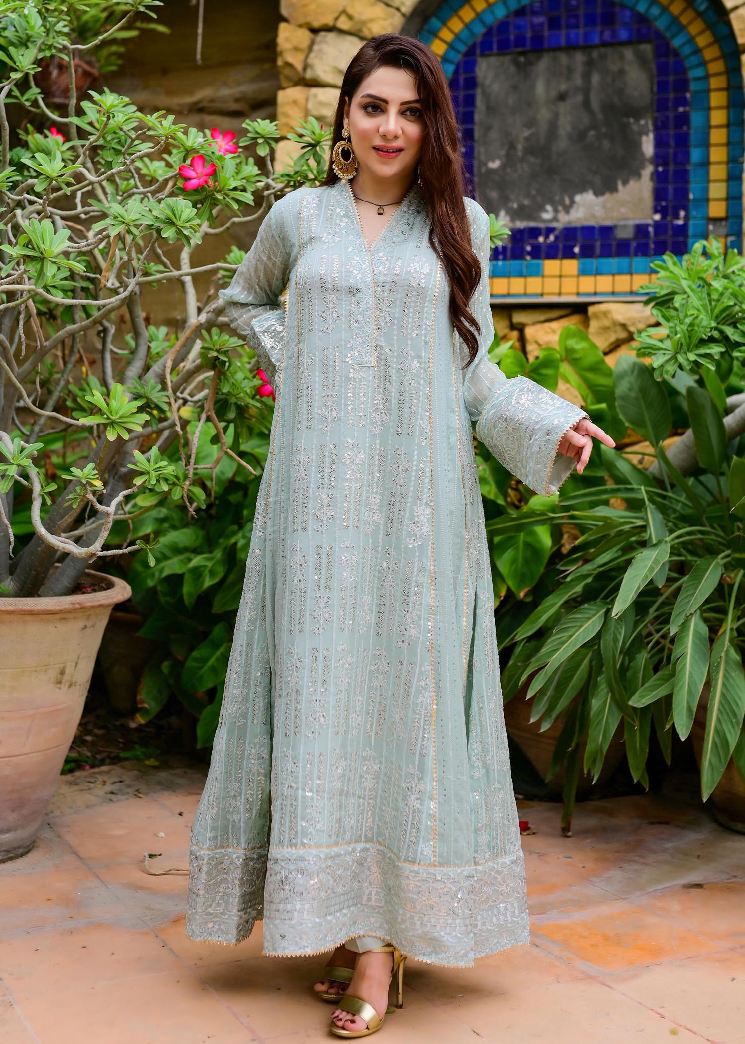 Manahils MAXI 117 CEDAR MINT GREEN Women 3pcs