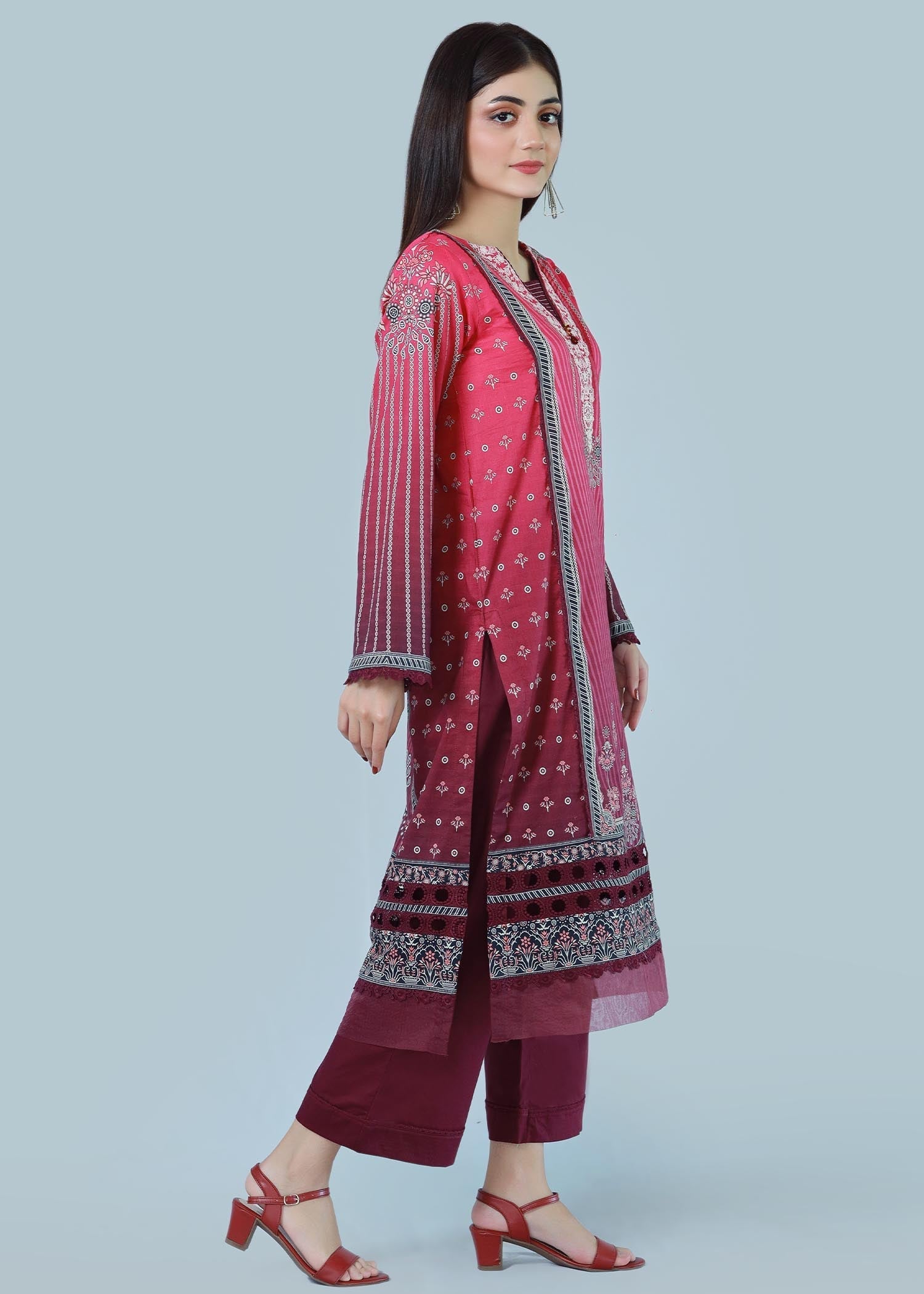 Bareeq Outfits Floraid blossom Stitched Suit Women 3pcs