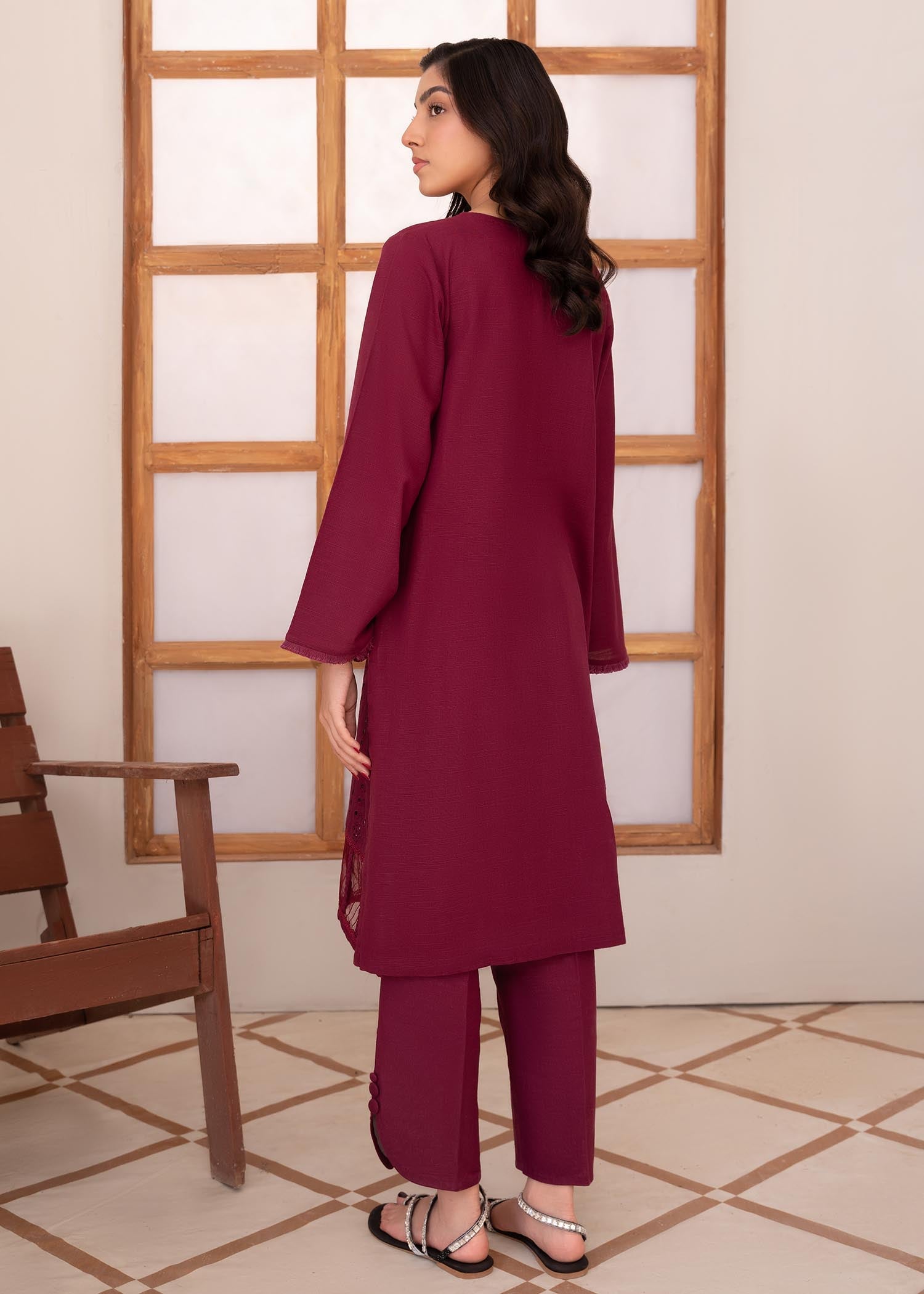 Vitalia Burgundy Women 2pcs