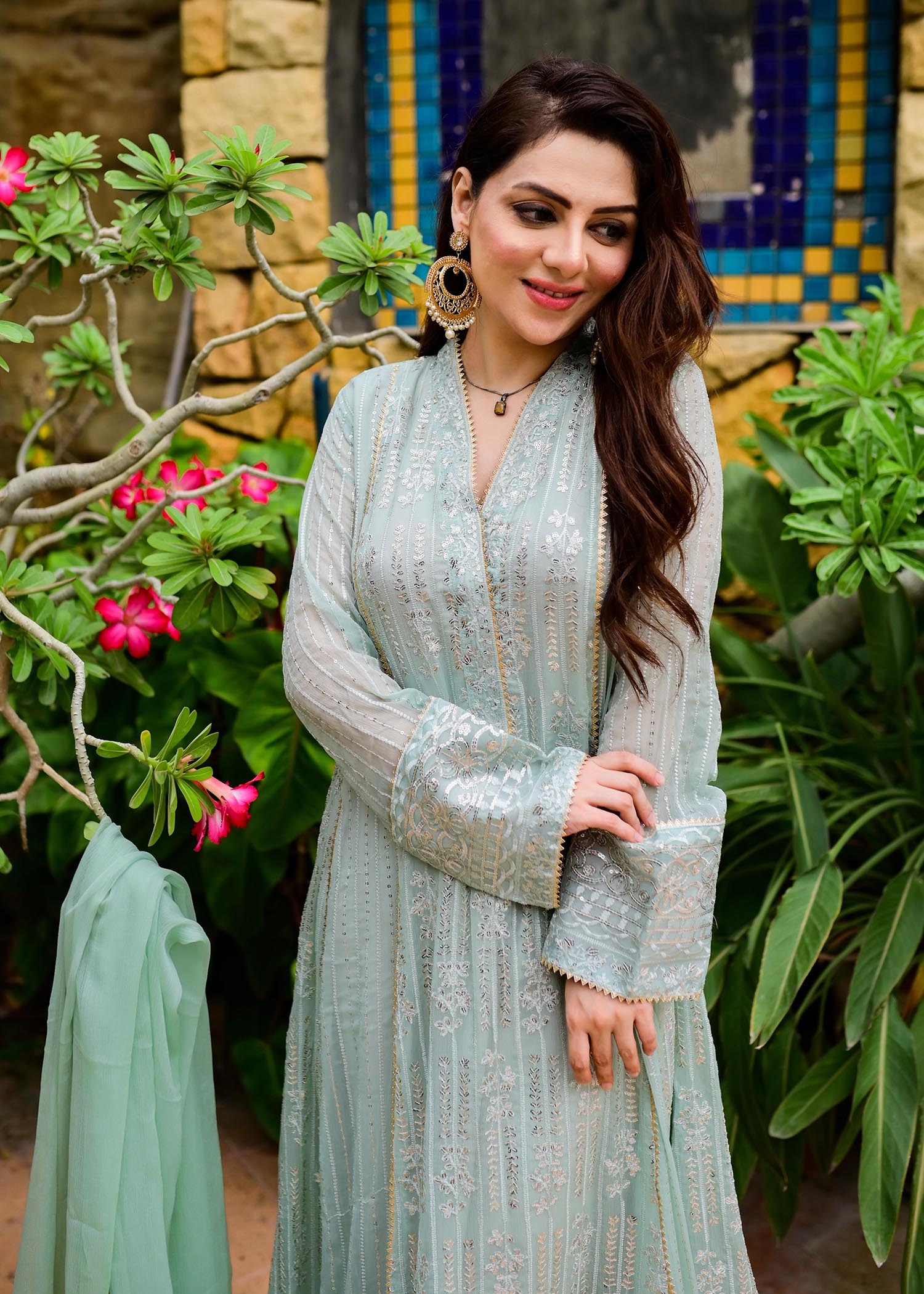 Manahils MAXI 117 CEDAR MINT GREEN Women 3pcs