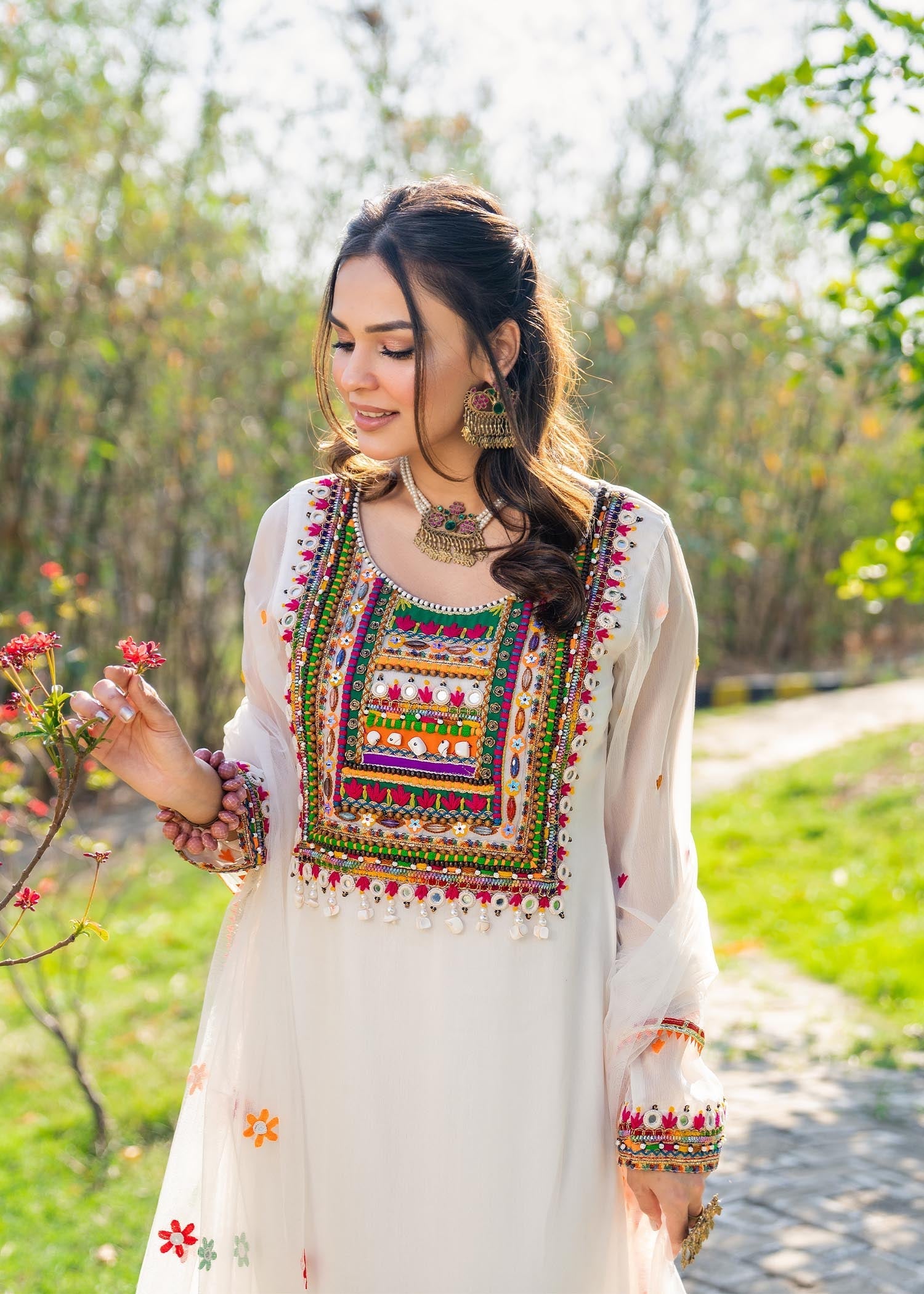 Khuda Baksh Creations Z 282 WHITE Women 4pcs