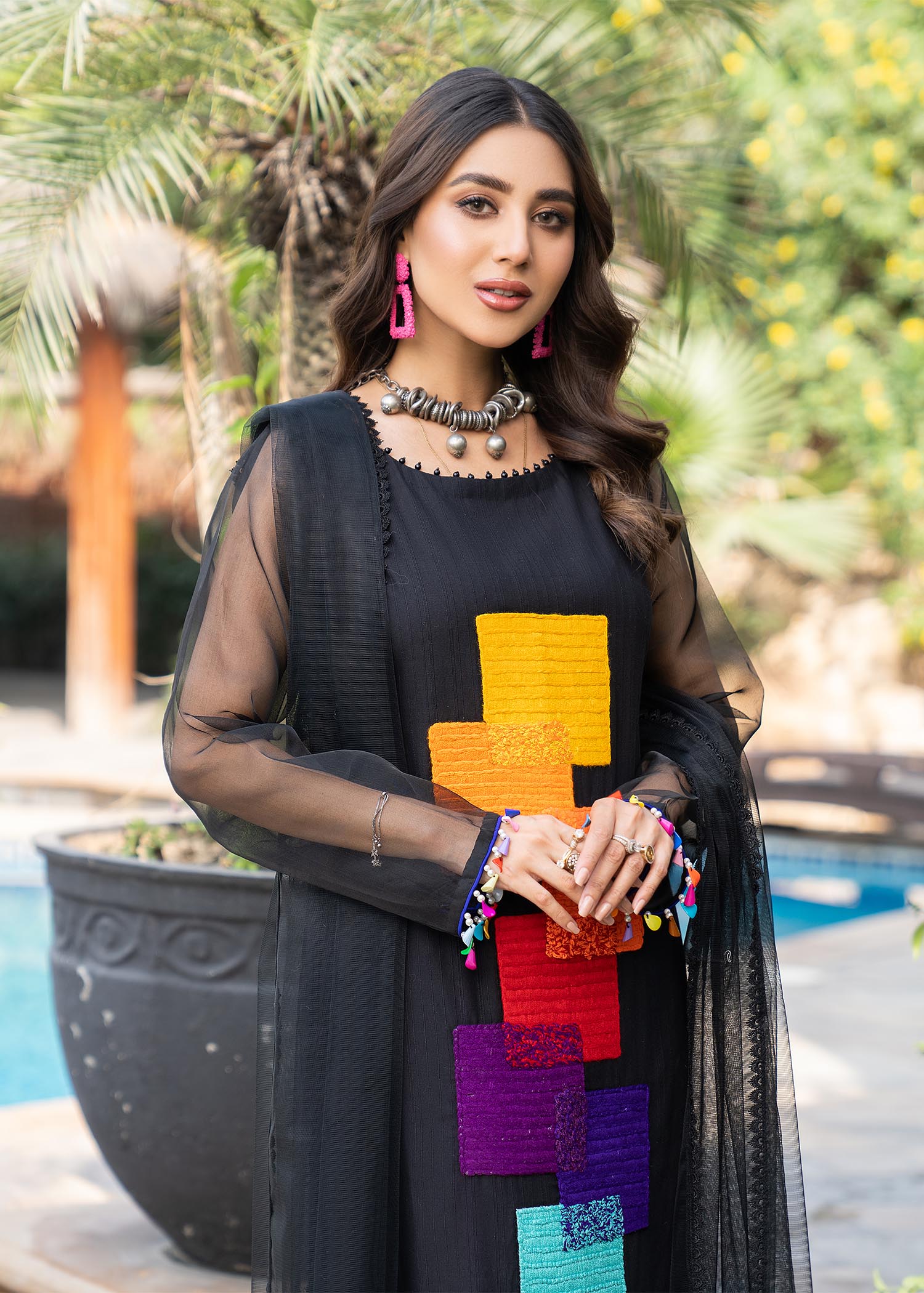 Khuda Baksh Creations Khuda Baksh S 110 Black Women 4pcs