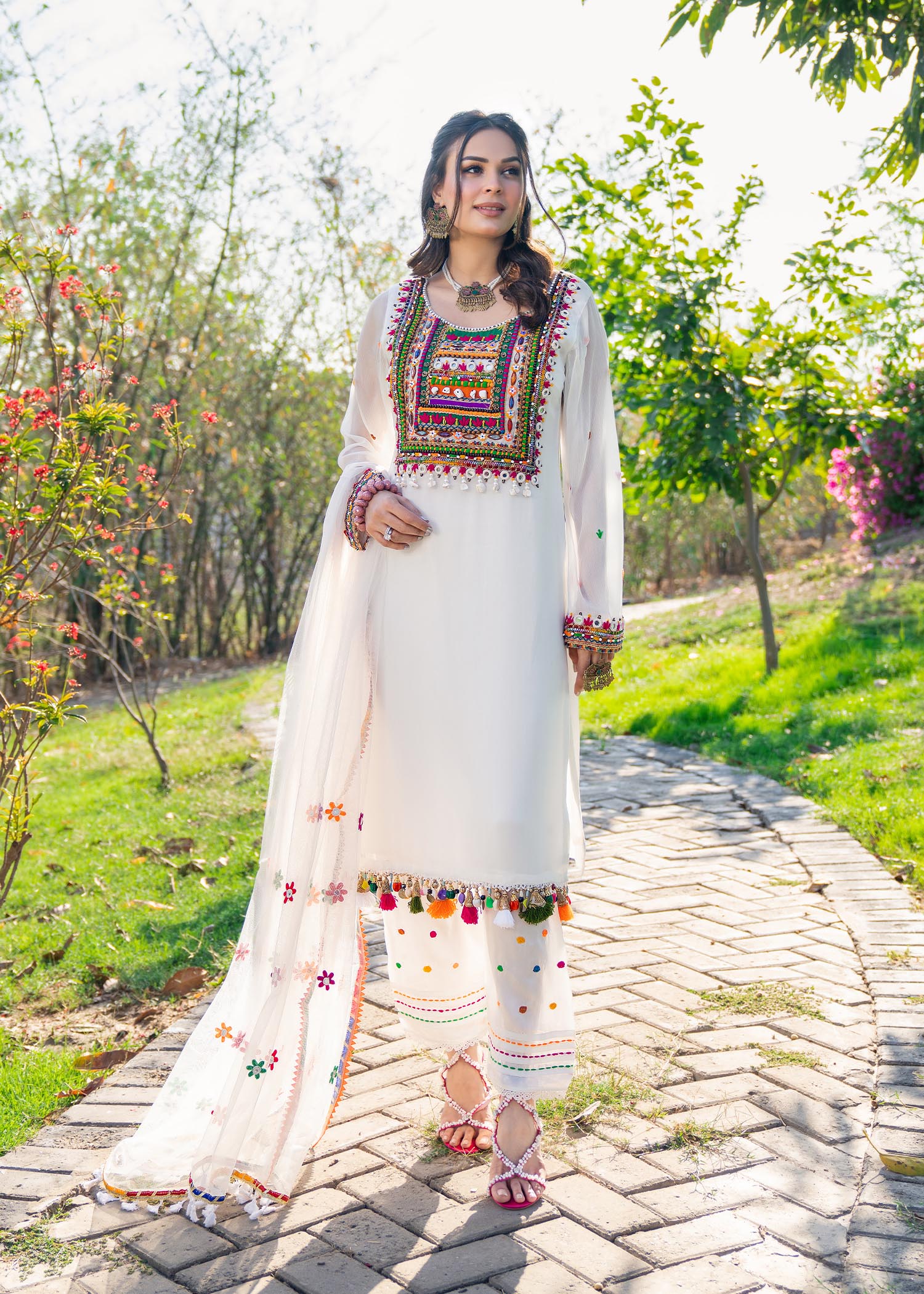 Khuda Baksh Creations Z 282 WHITE Women 4pcs